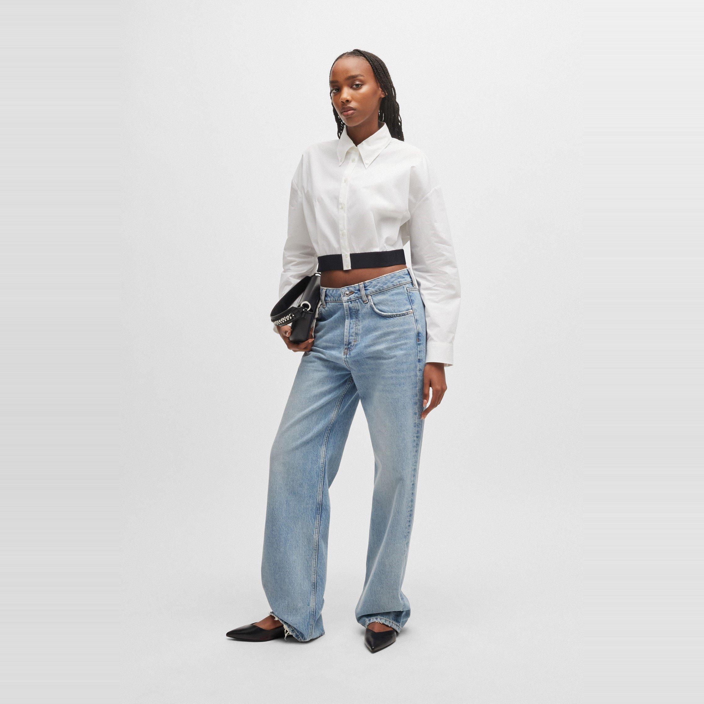 White - Hugo - Women's Evesia Long Sleeve Long Blouse - 6