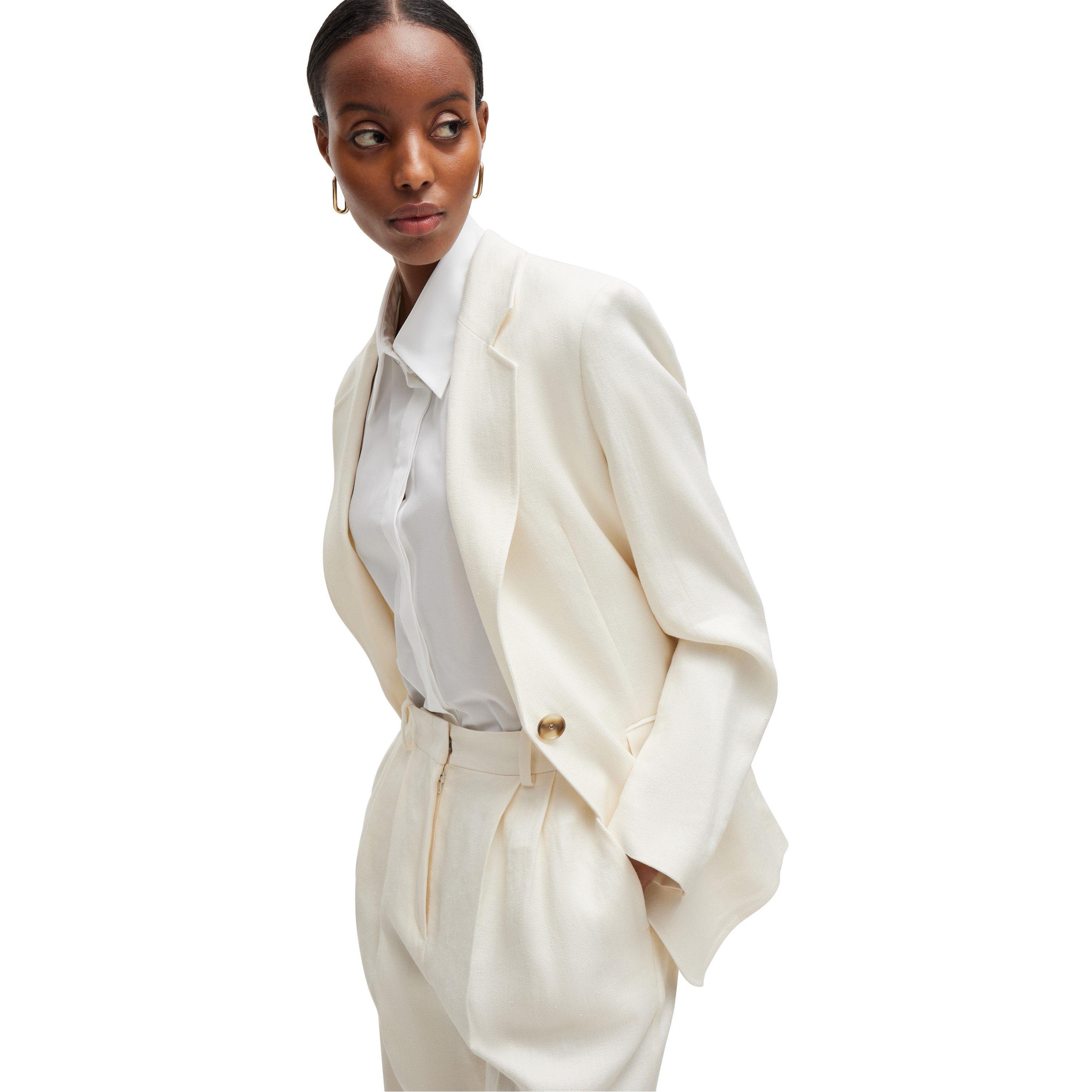 White - Boss - Women's Banoh Long-Sleeve Blouse - 4