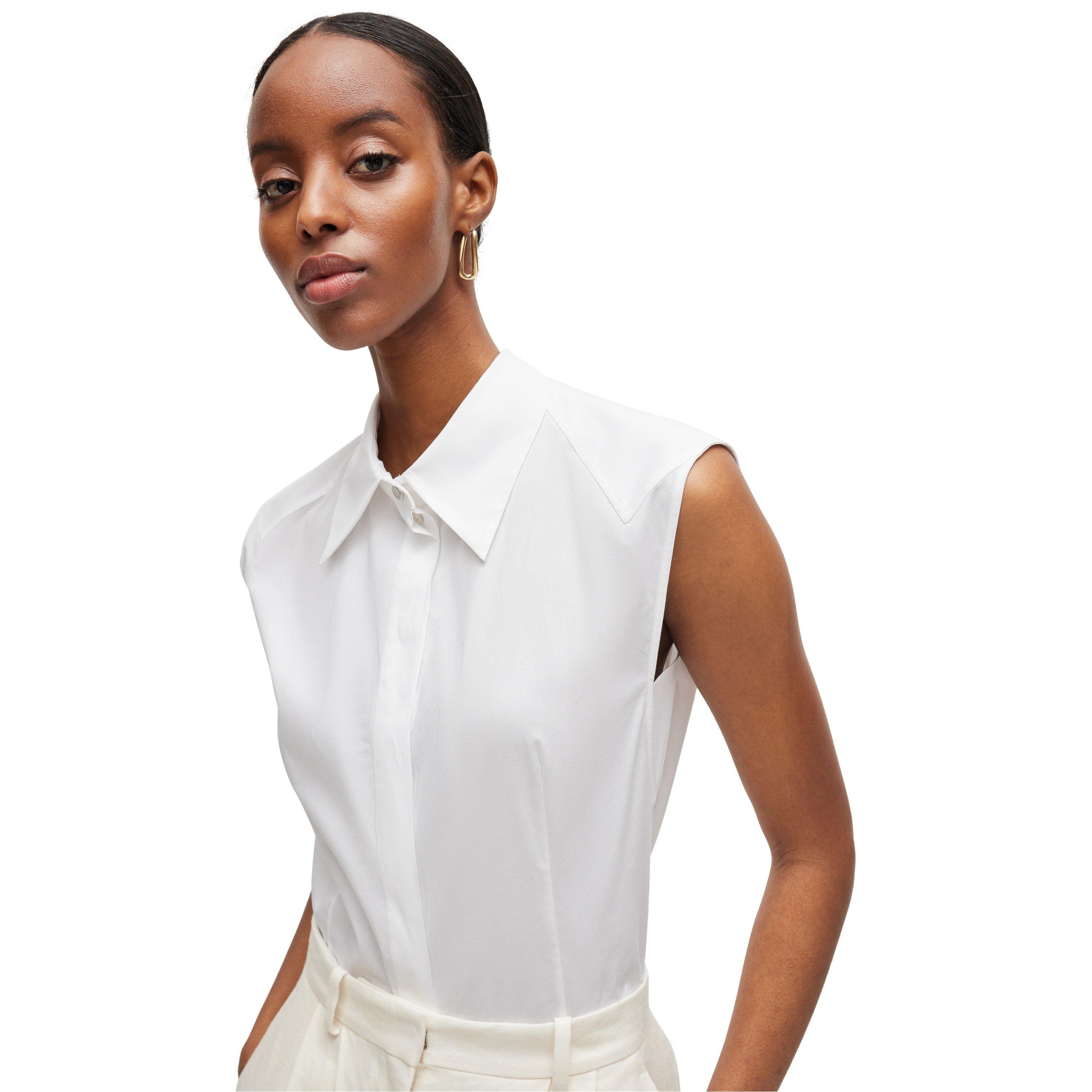 White - Boss - Women's Banoh Long-Sleeve Blouse - 5