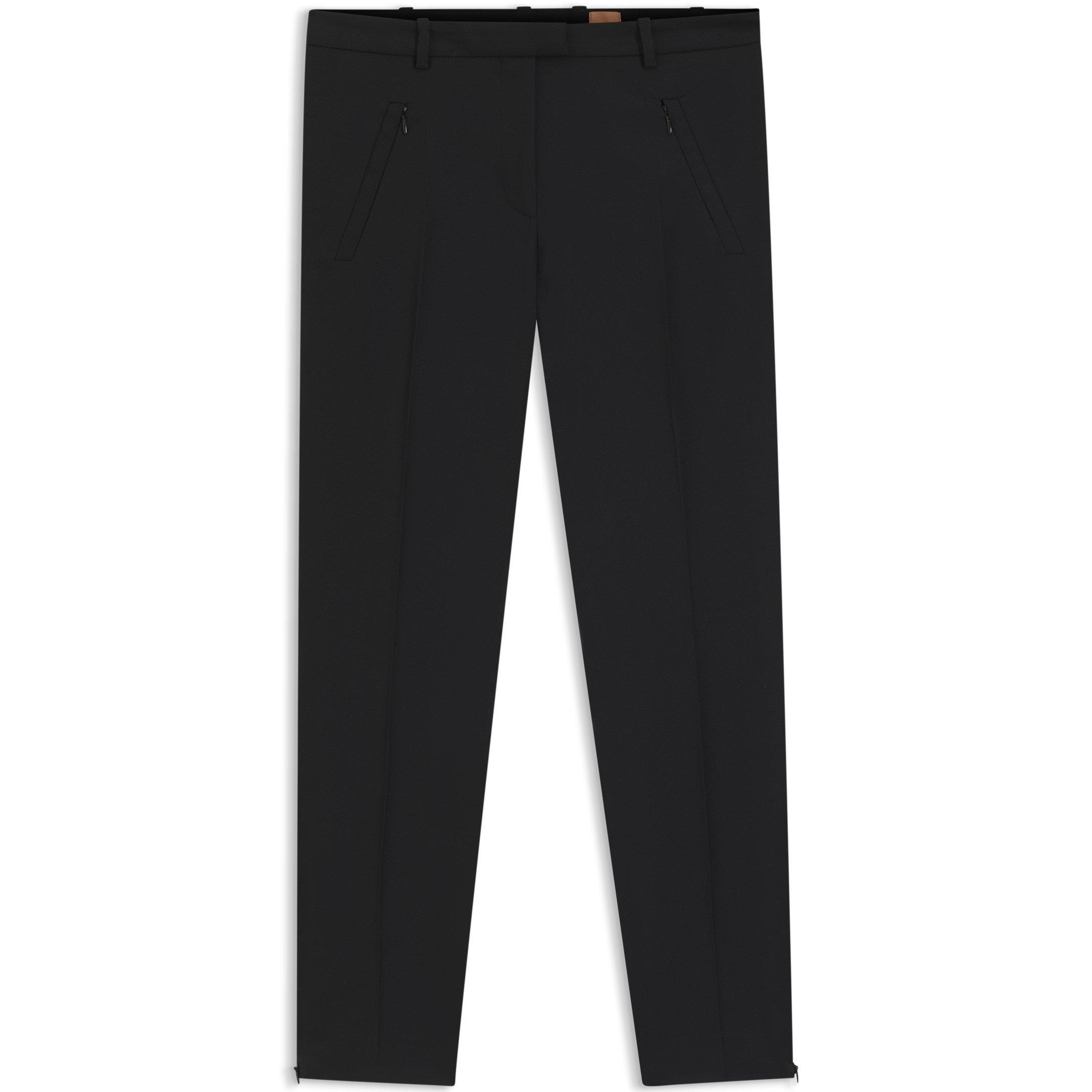 Black - Boss - Women's Anaita5 Straight Leg Trousers - 1