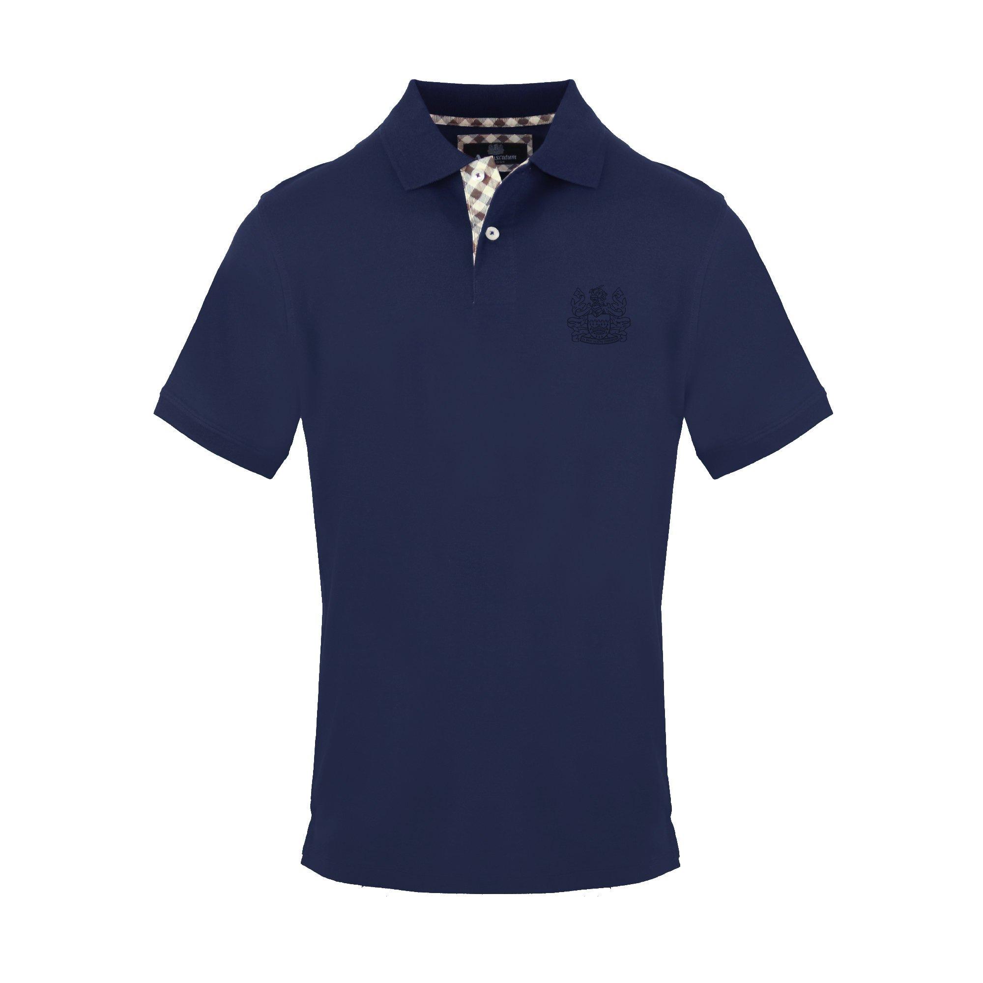 Aquascutum Men's Polo Short Sleeve Polo Shirt - Navy - Small