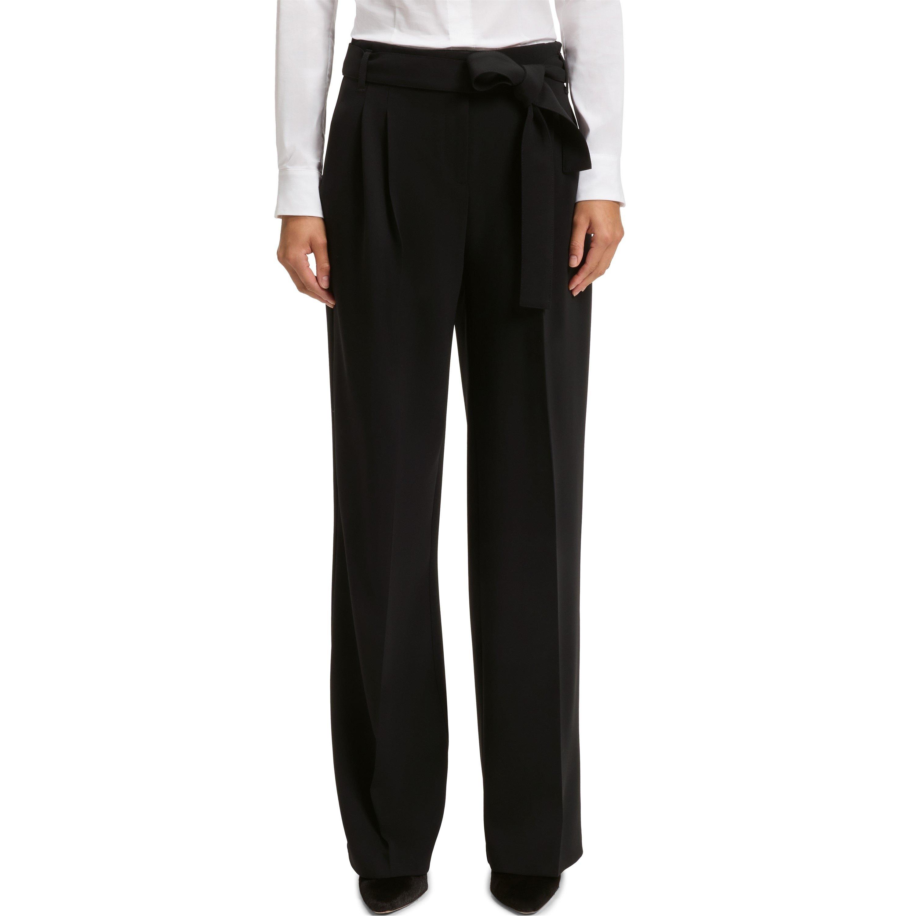 Black - Boss - Women's Tapiana Straight Leg Trousers - 2