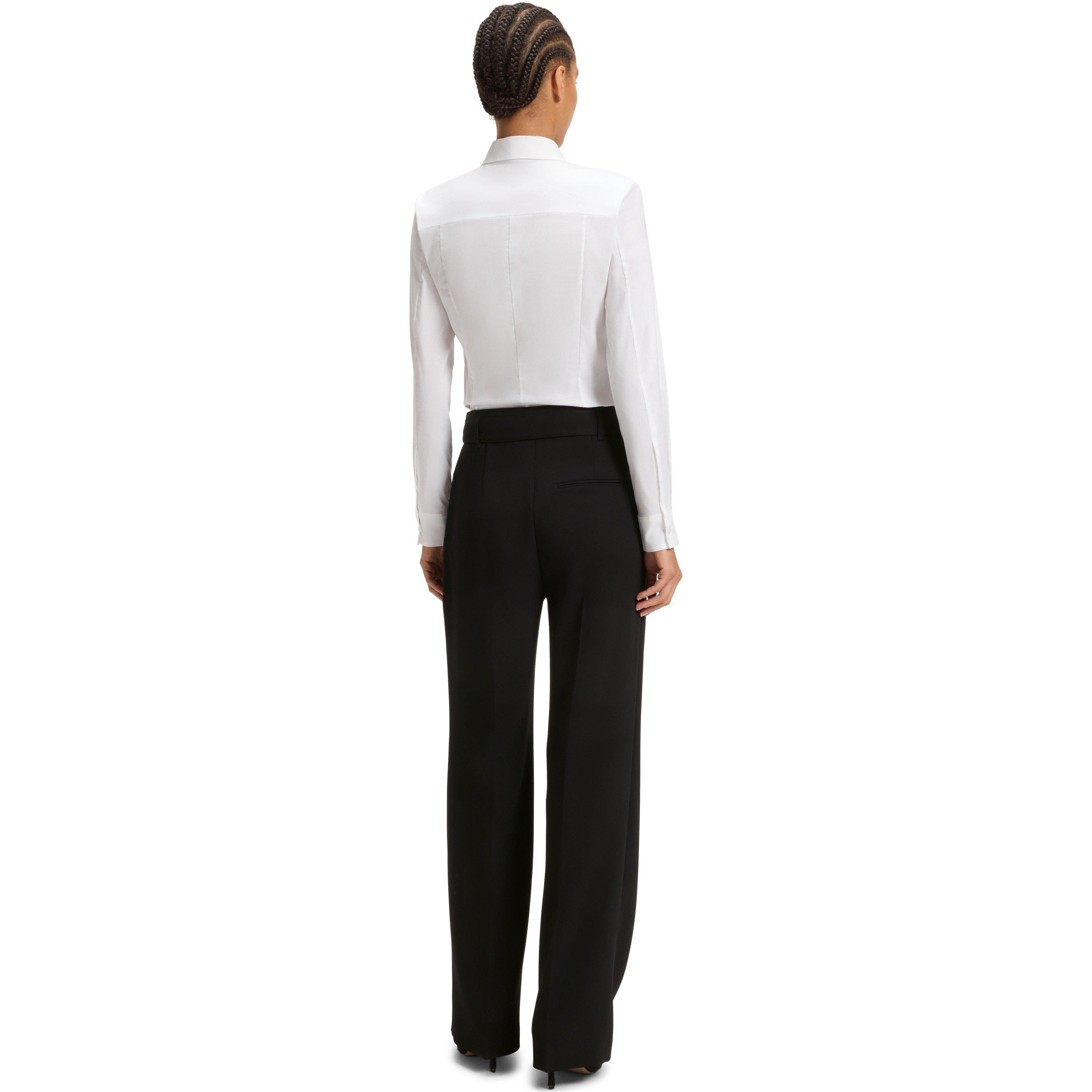 Black - Boss - Women's Tapiana Straight Leg Trousers - 3