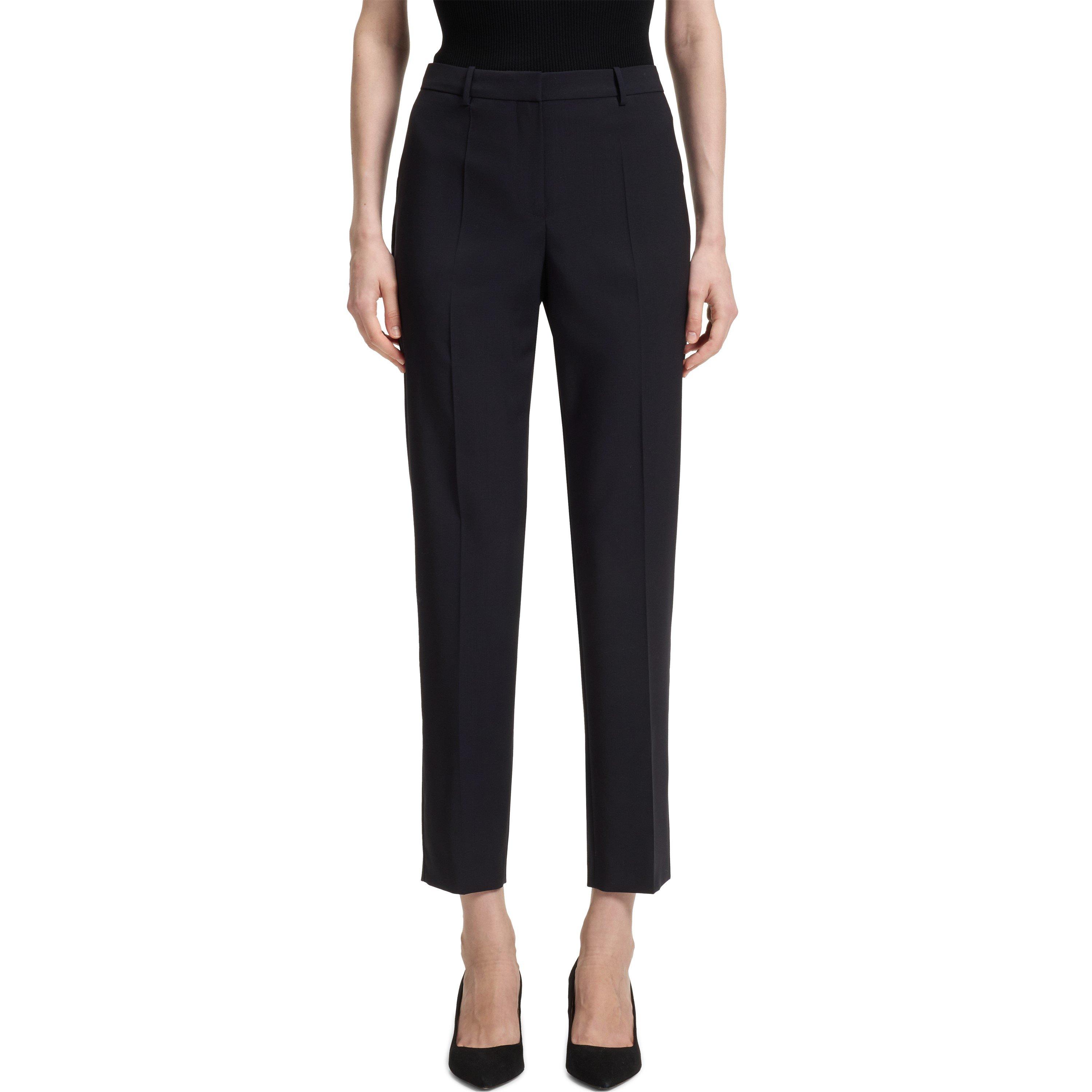 Dark Blue - Boss - Women's Tilunah Straight Leg Trousers - 2