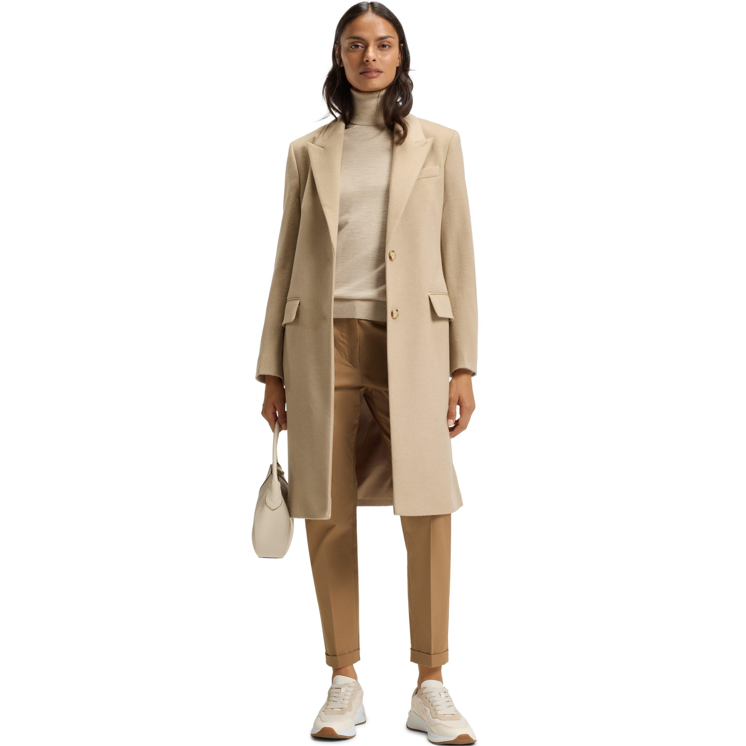 Medium Beige - Boss - Women's Tachinoa Straight Leg Trousers - 5