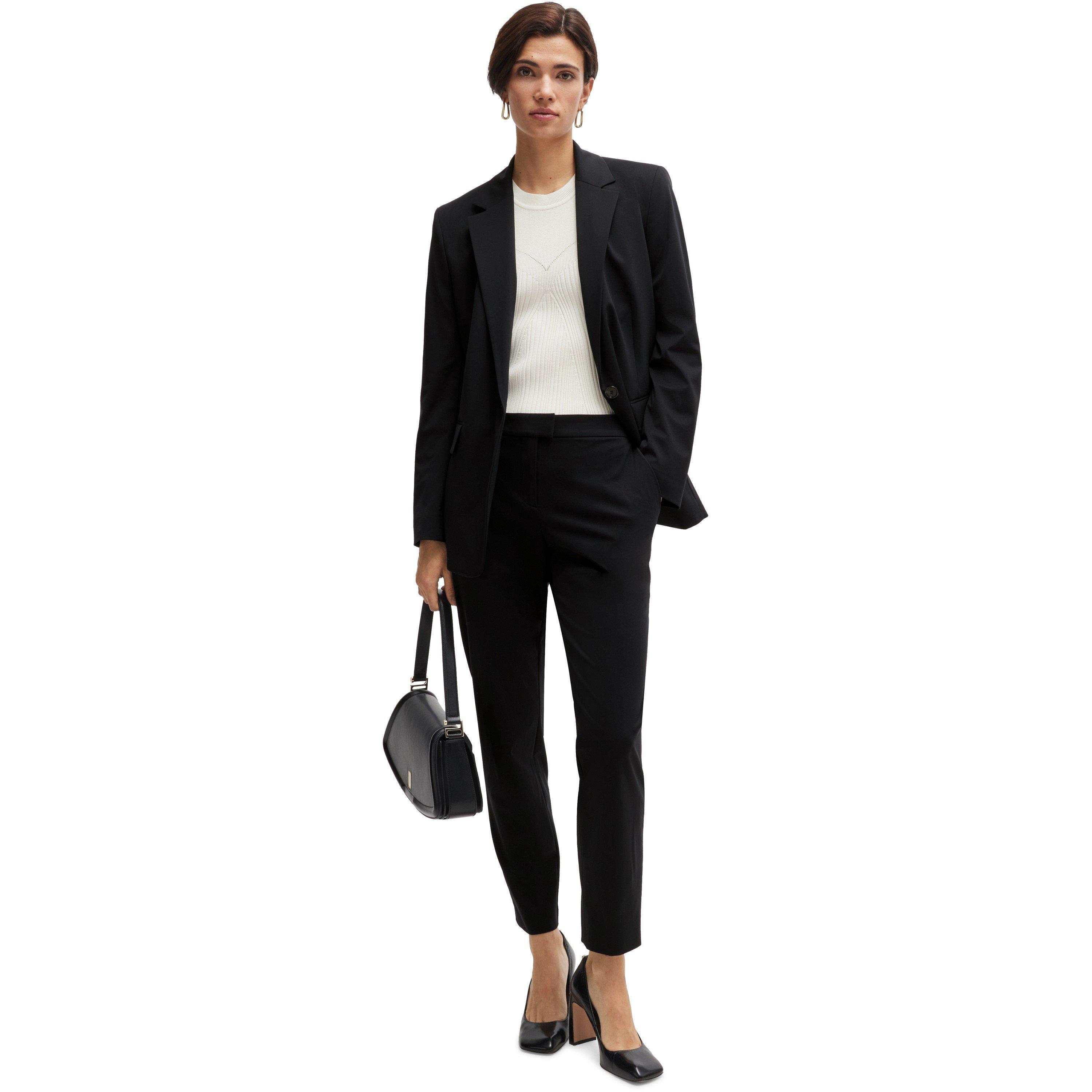 Black - Boss - Women's Tobaluka10 Straight Leg Trousers - 5