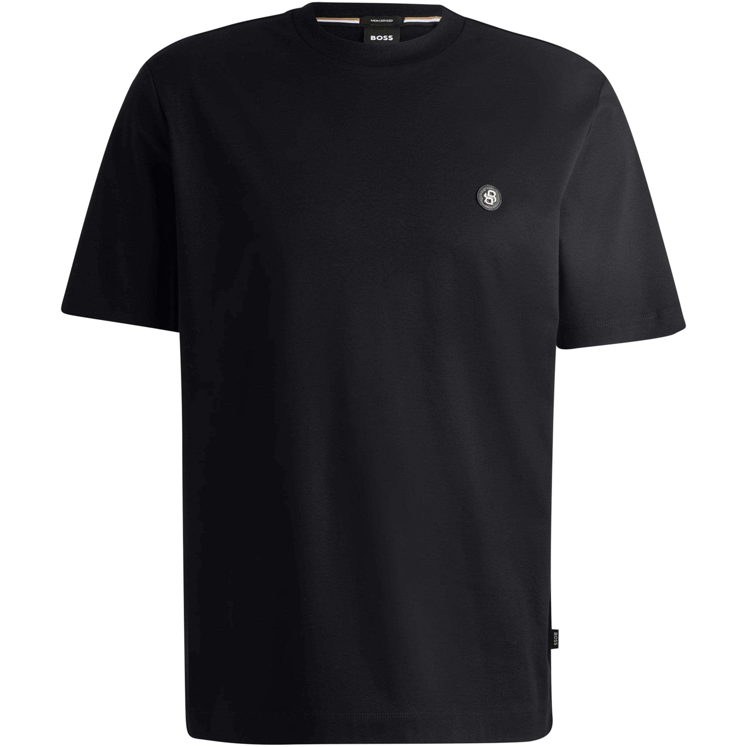 Black 001 - Boss - Mens BOSS BLACK Taut Minimalist Design T-Shirt with Logo Detail - 1