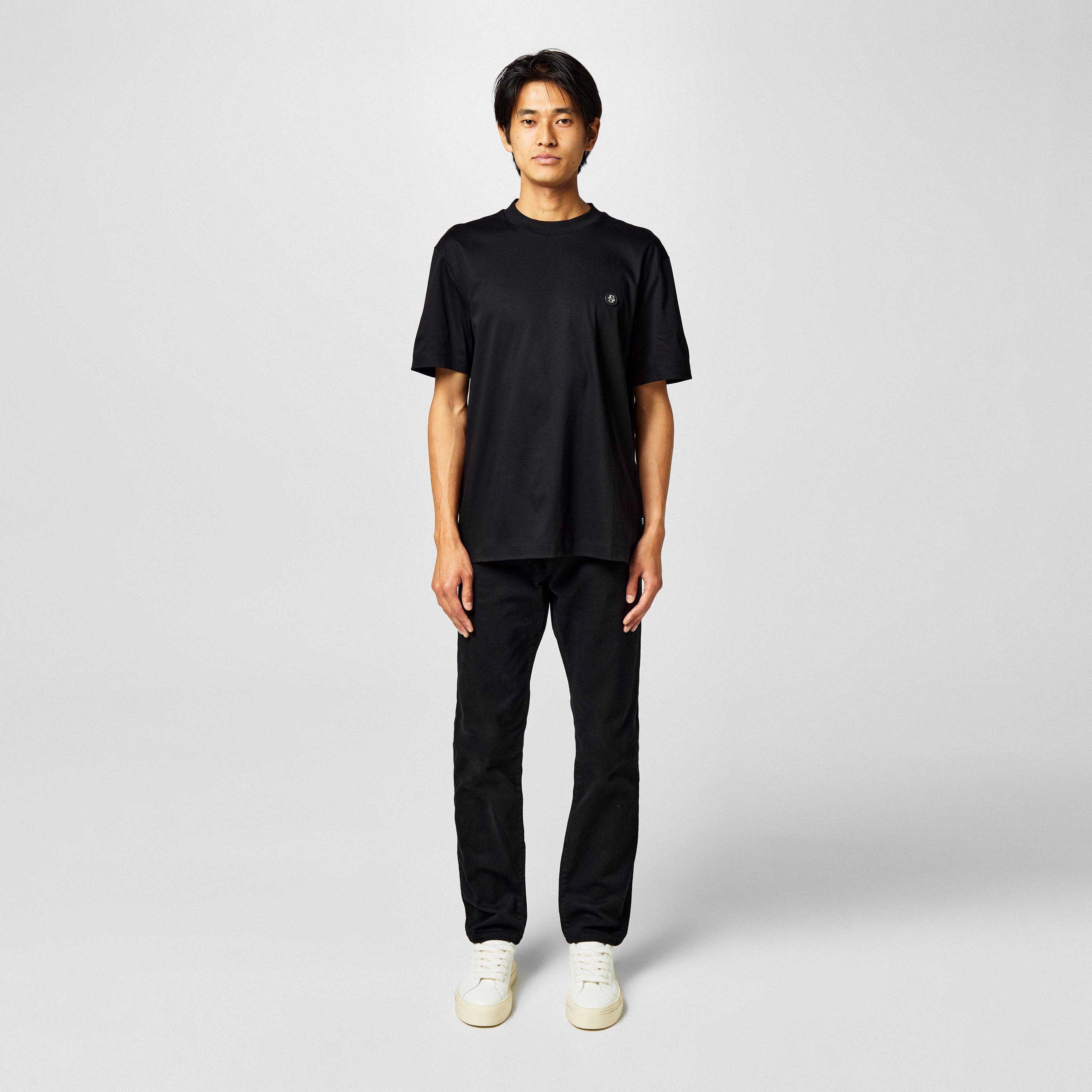 Black 001 - Boss - Men's HBB C Taut Minimalist Design T-Shirt - 6