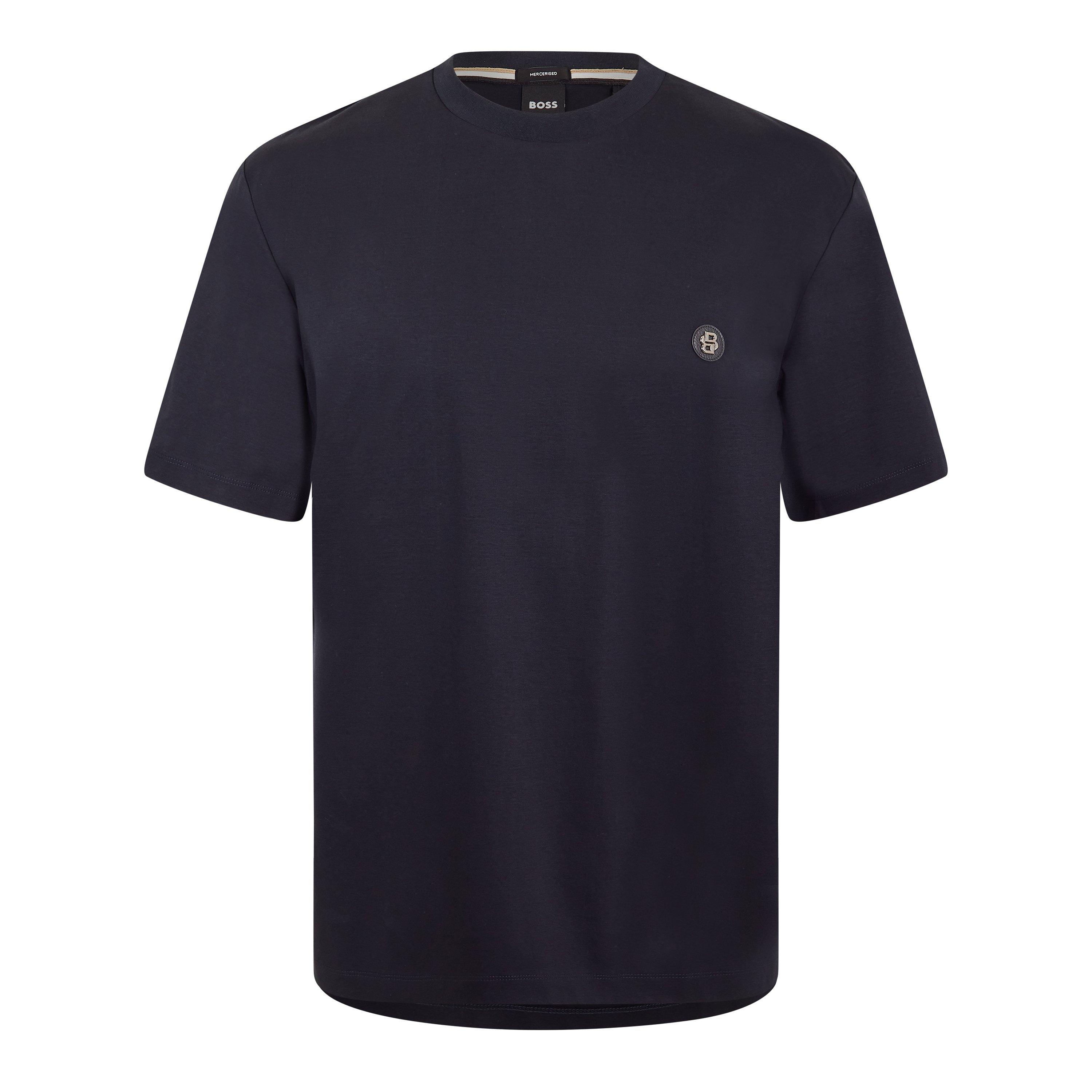 Boss Men's Black Taut Minimalist Design T-Shirt With Logo Detail - Dark Blue - 5X Large