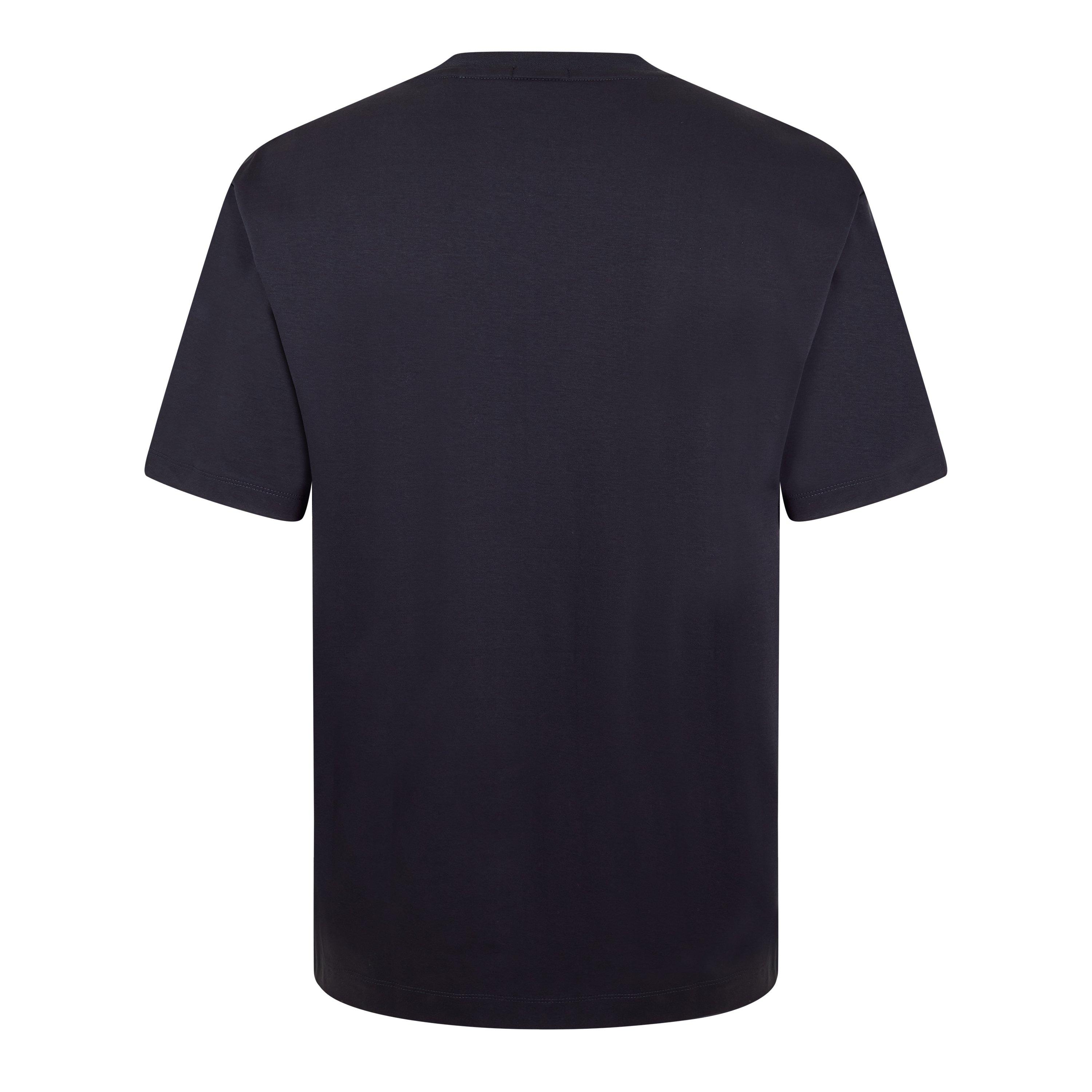 Dark Blue - Boss - Mens BOSS BLACK Taut Minimalist Design T-Shirt with Logo Detail - 2