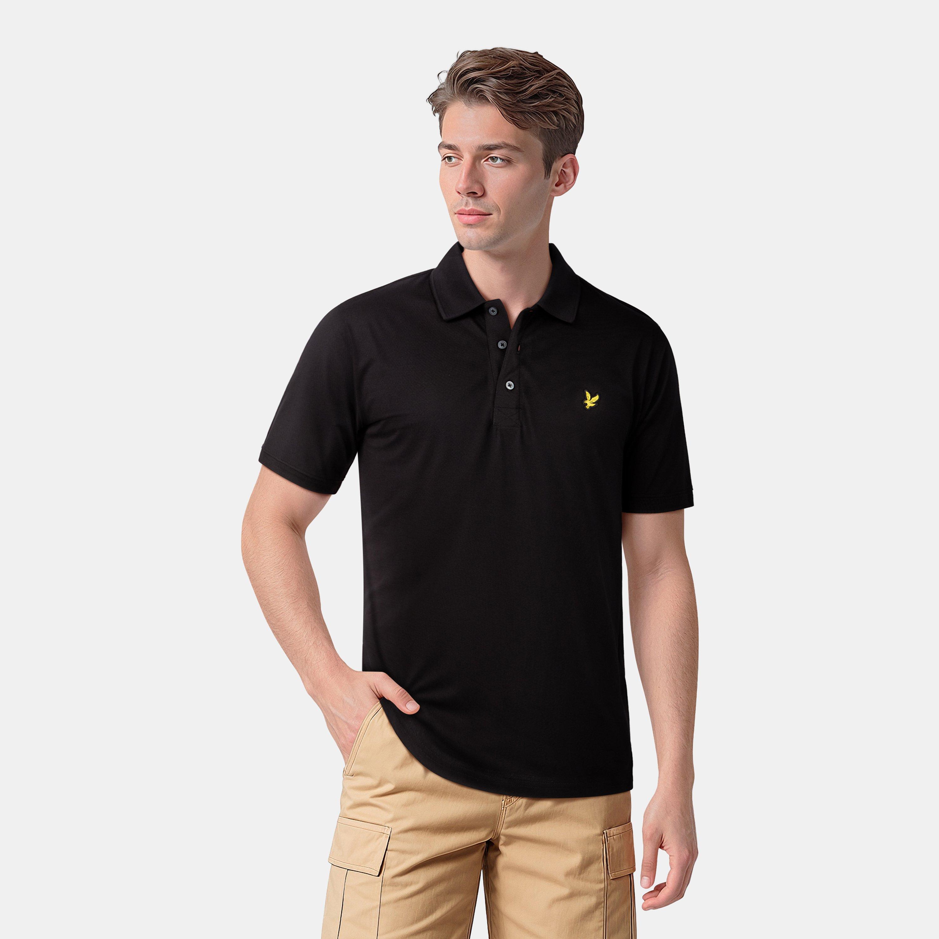 Jet Black Z865 - Lyle and Scott - Basic Short Sleeve Polo Shirt - 3