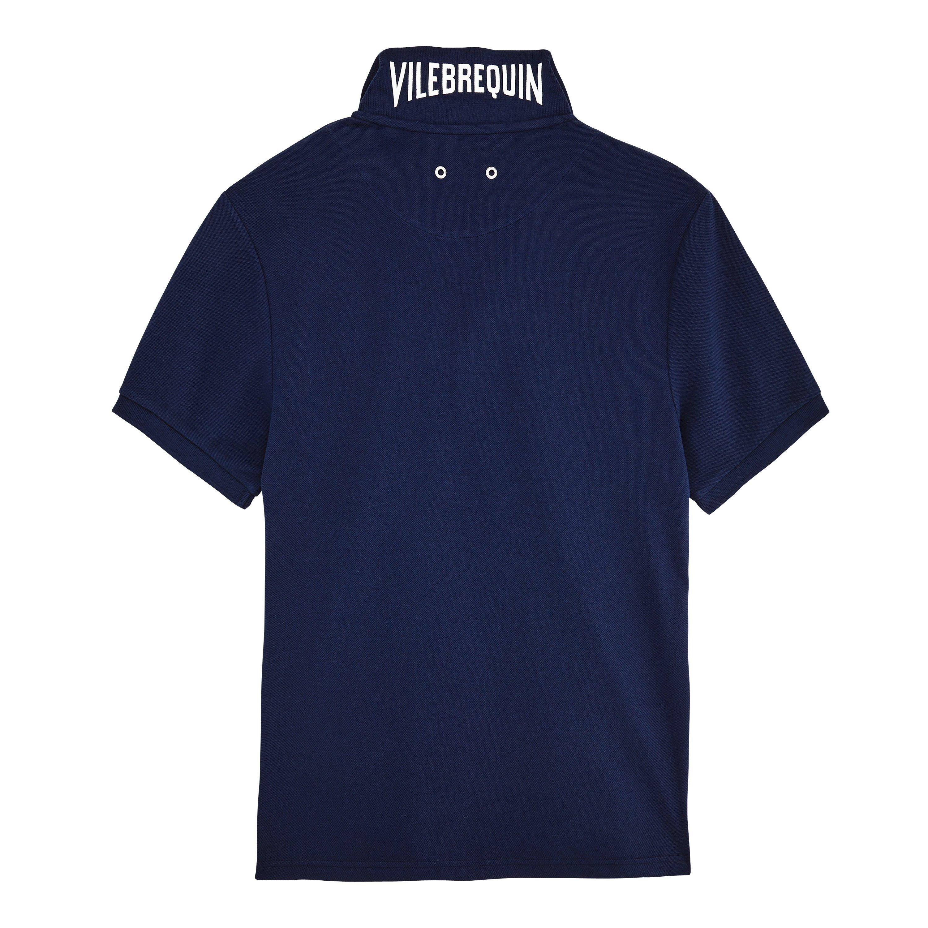 Navy 390 - Vilebrequin - Men's Palatin Polo Shirt - 7