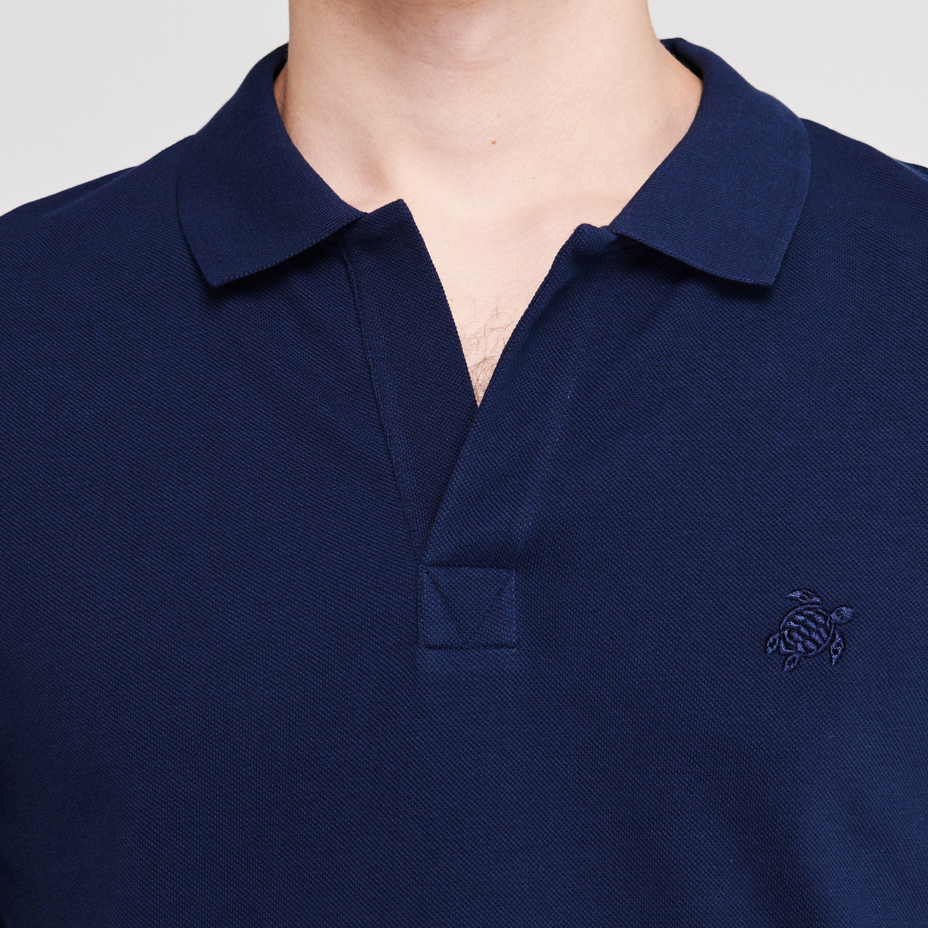 Navy 390 - Vilebrequin - Men's Palatin Polo Shirt - 5