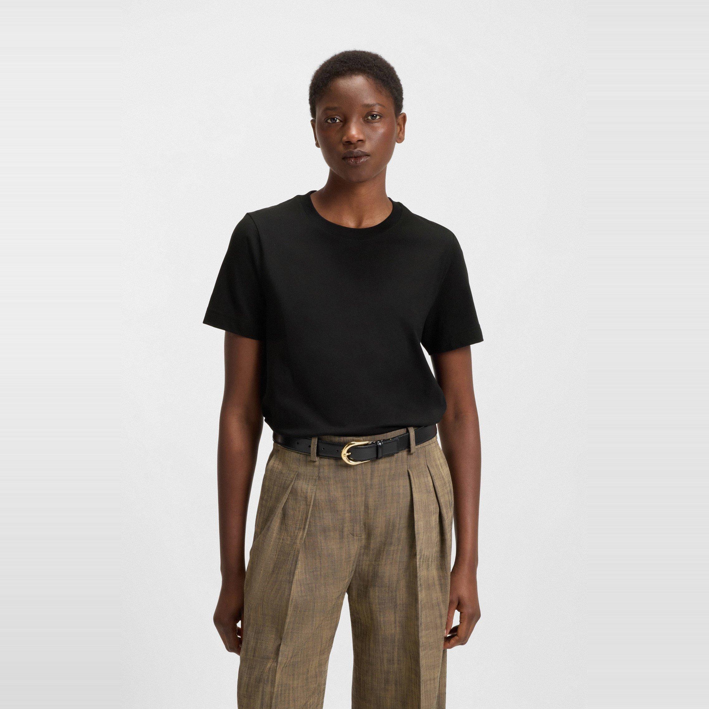 Black - Boss - Women's Ecosa Short Sleeve Polo Shirt - 2