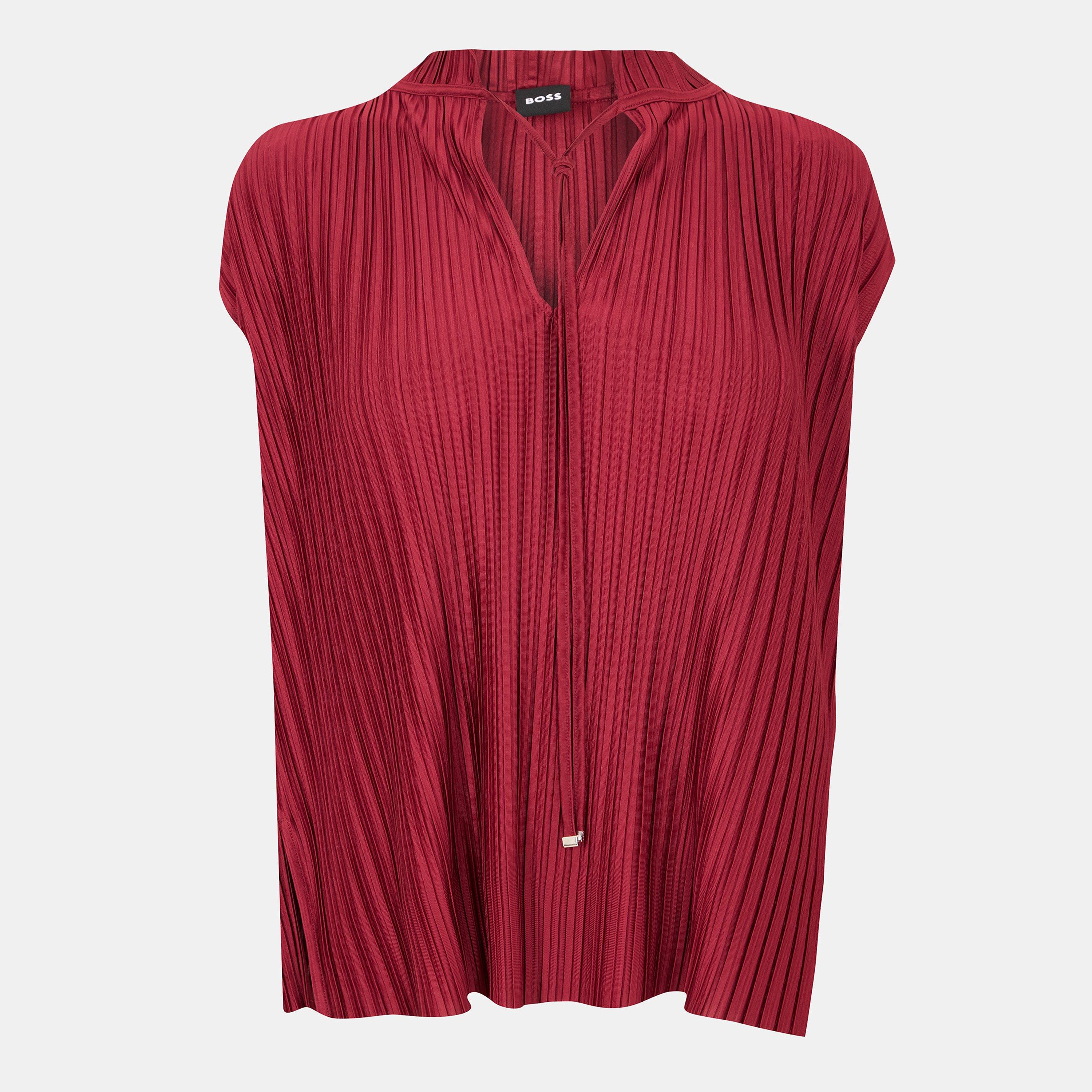 Dark Red - Boss - Women's Emalla Short Sleeve Polo Shirt - 1
