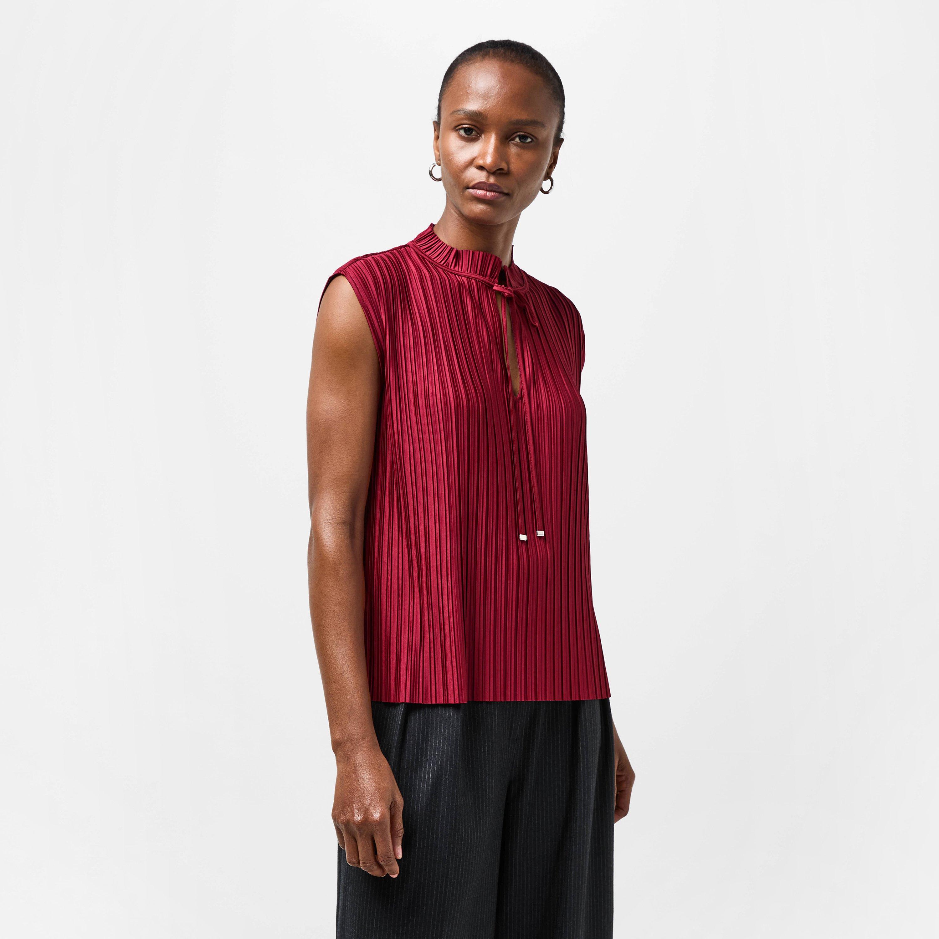 Dark Red - Boss - Women's Emalla Short Sleeve Polo Shirt - 3