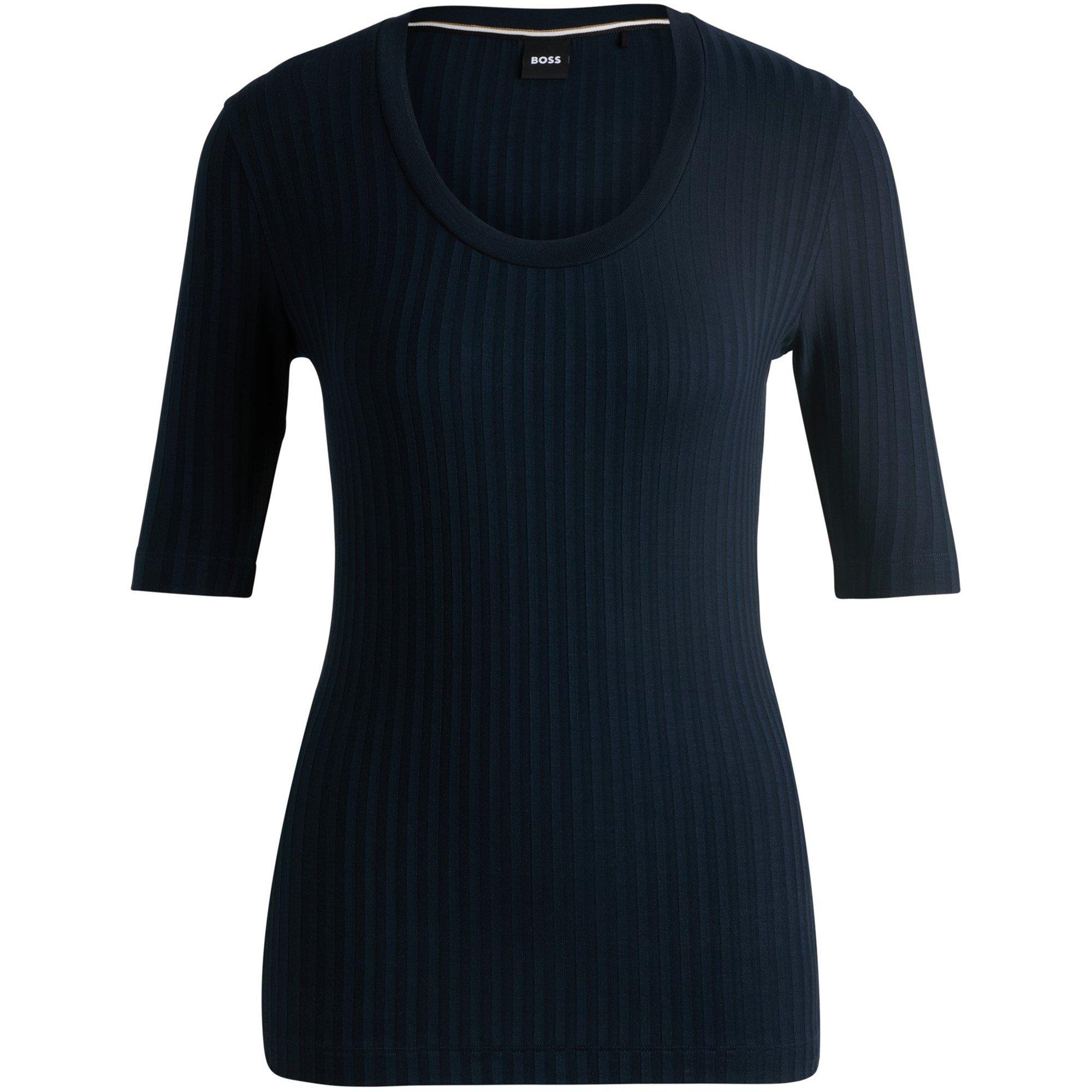 Boss Women's Effilie Short Sleeve Polo Shirt - Dark Blue - 8 (S)