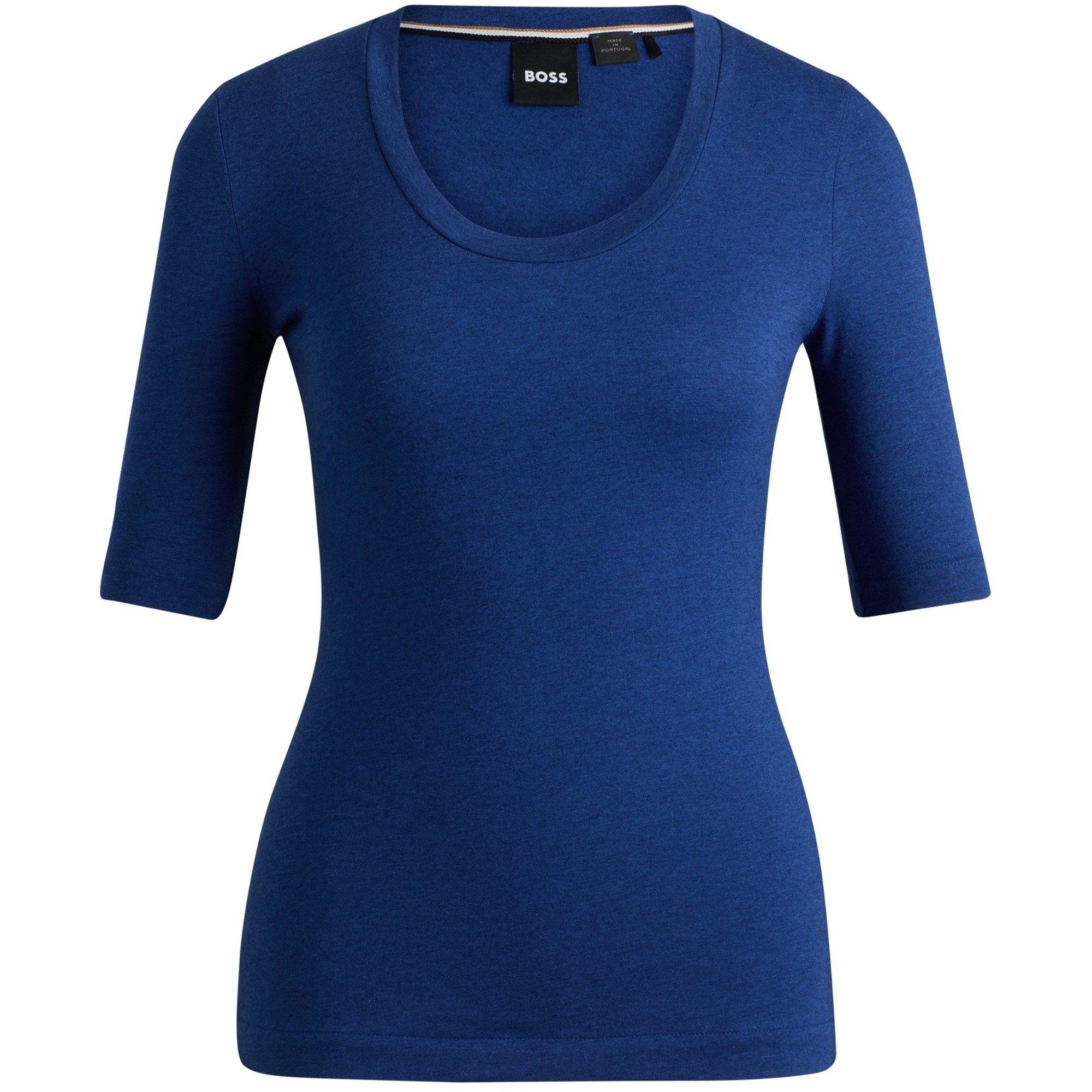 Boss Women's Effilie2 Short Sleeve Polo Shirt - Open Blue - 10 (S)