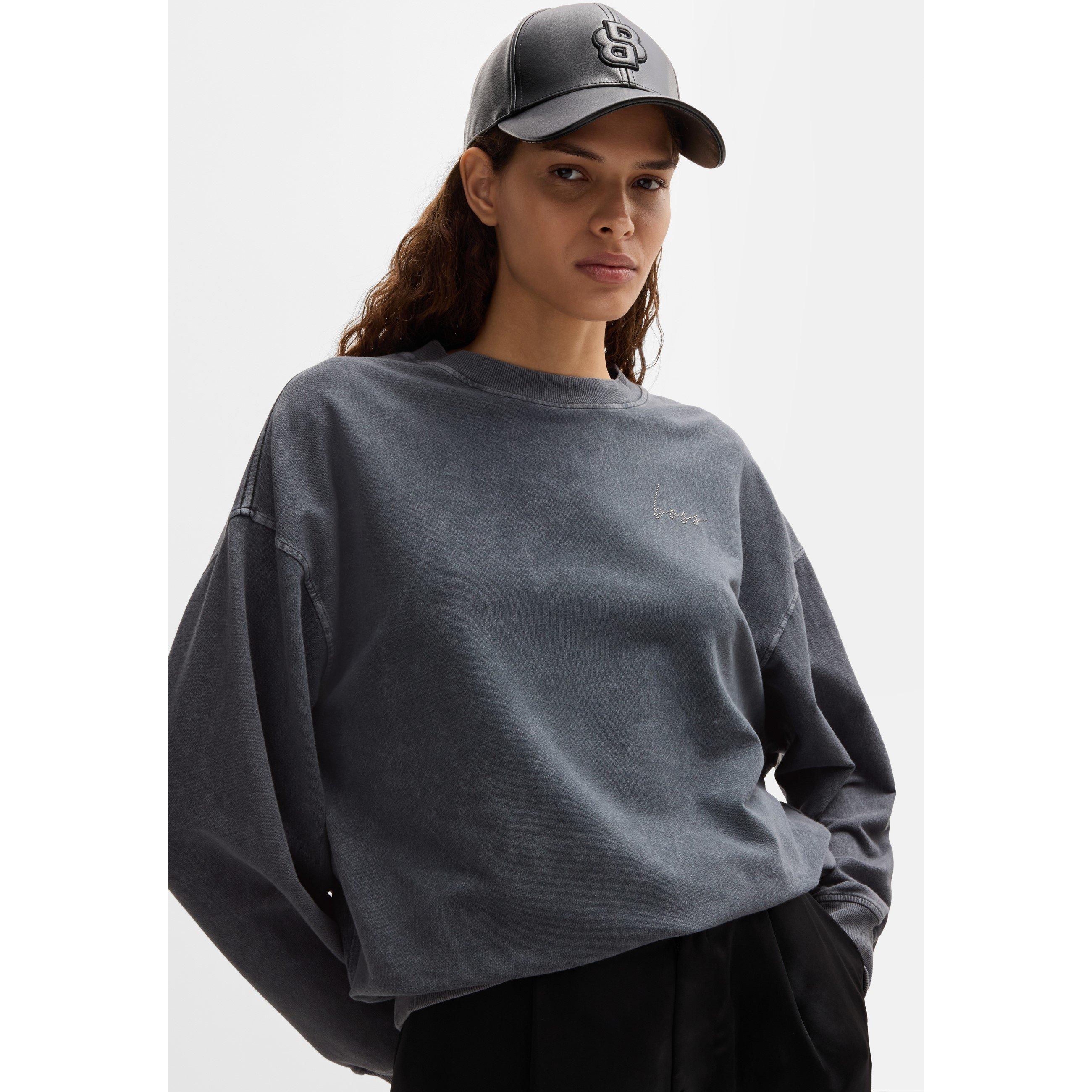 Black - Boss - Women's C Elaslogan Short Sleeve Polo Shirt - 4