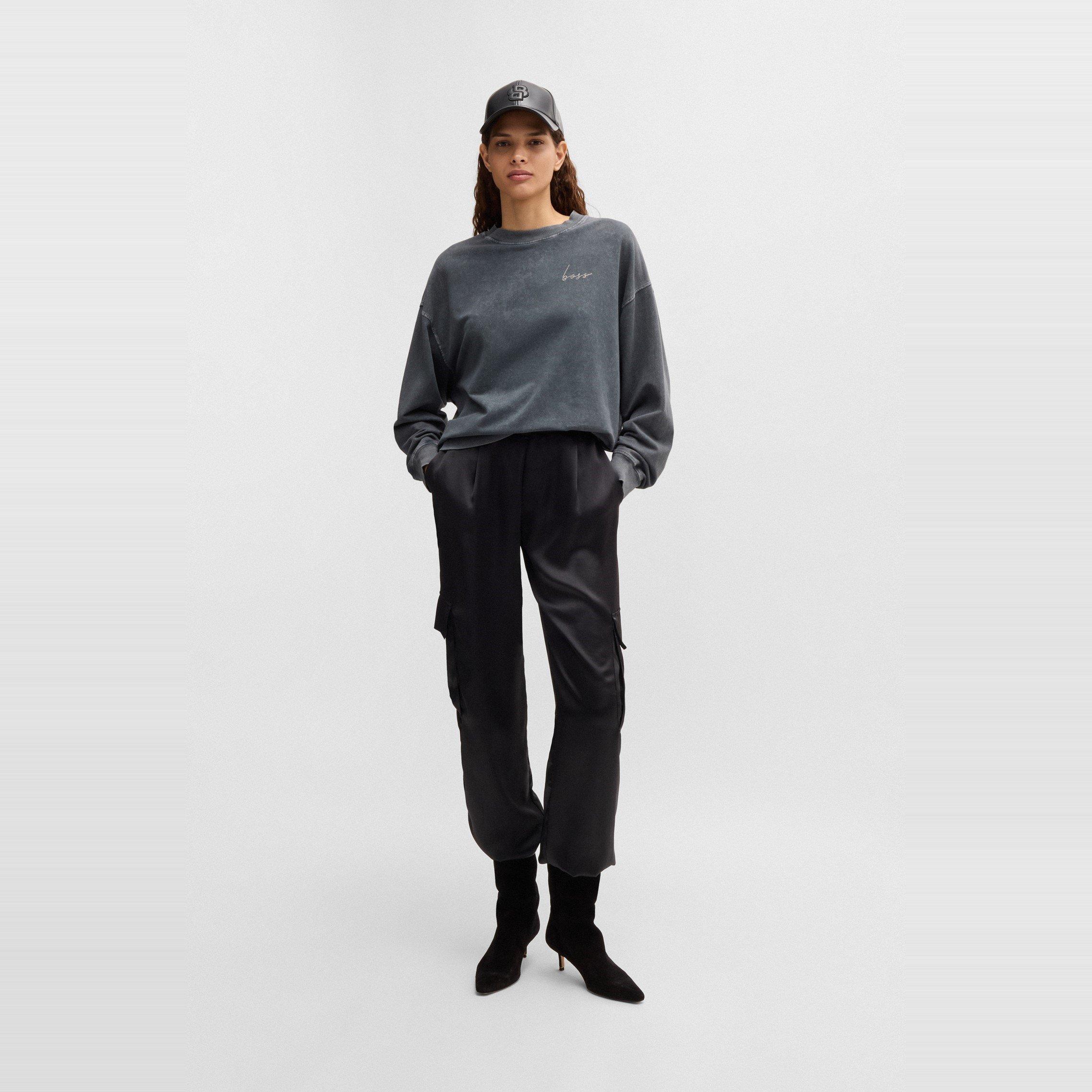 Black - Boss - Women's C Elaslogan Short Sleeve Polo Shirt - 5