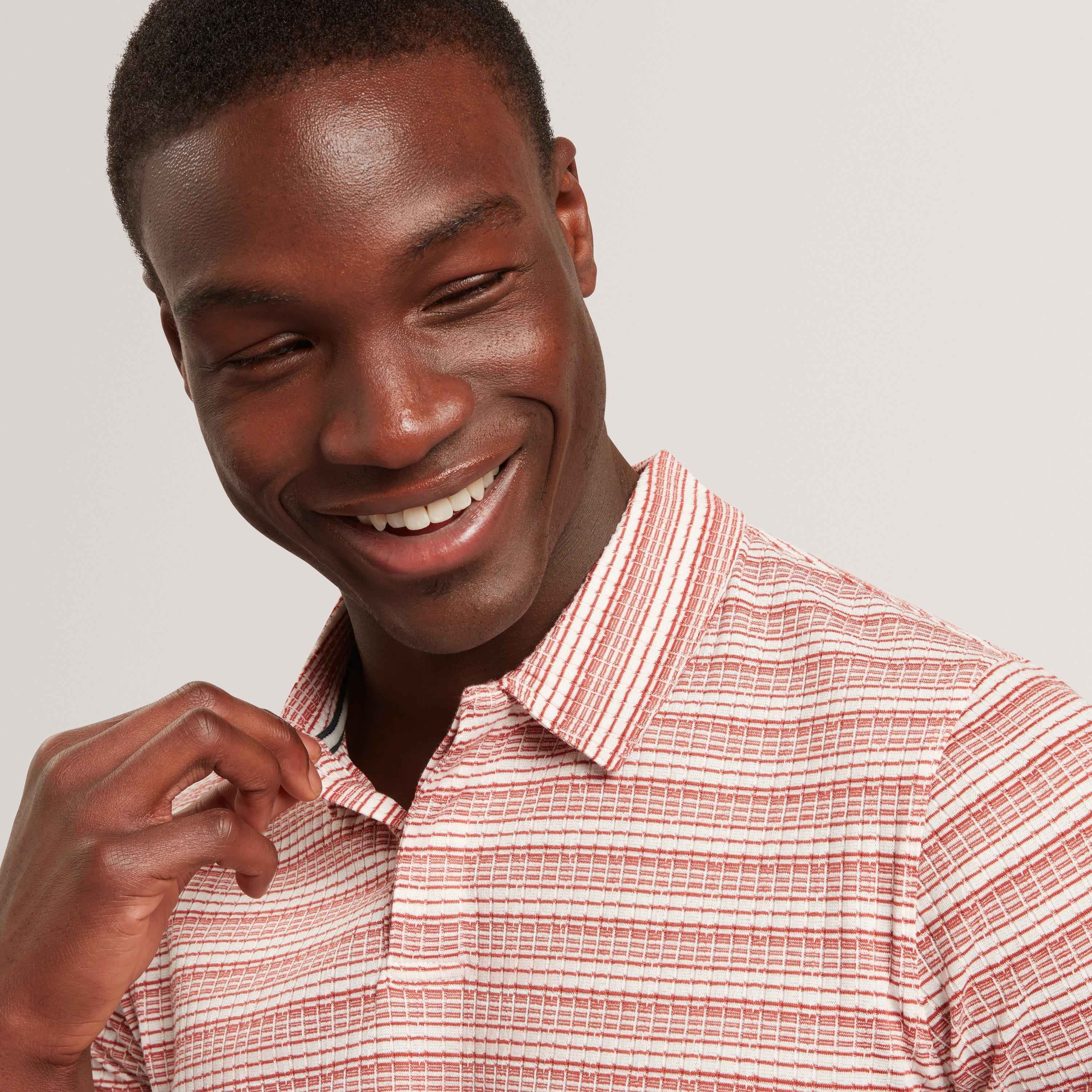 Red - Ted Baker - Ted SS Striped Polo Sn62 - 4