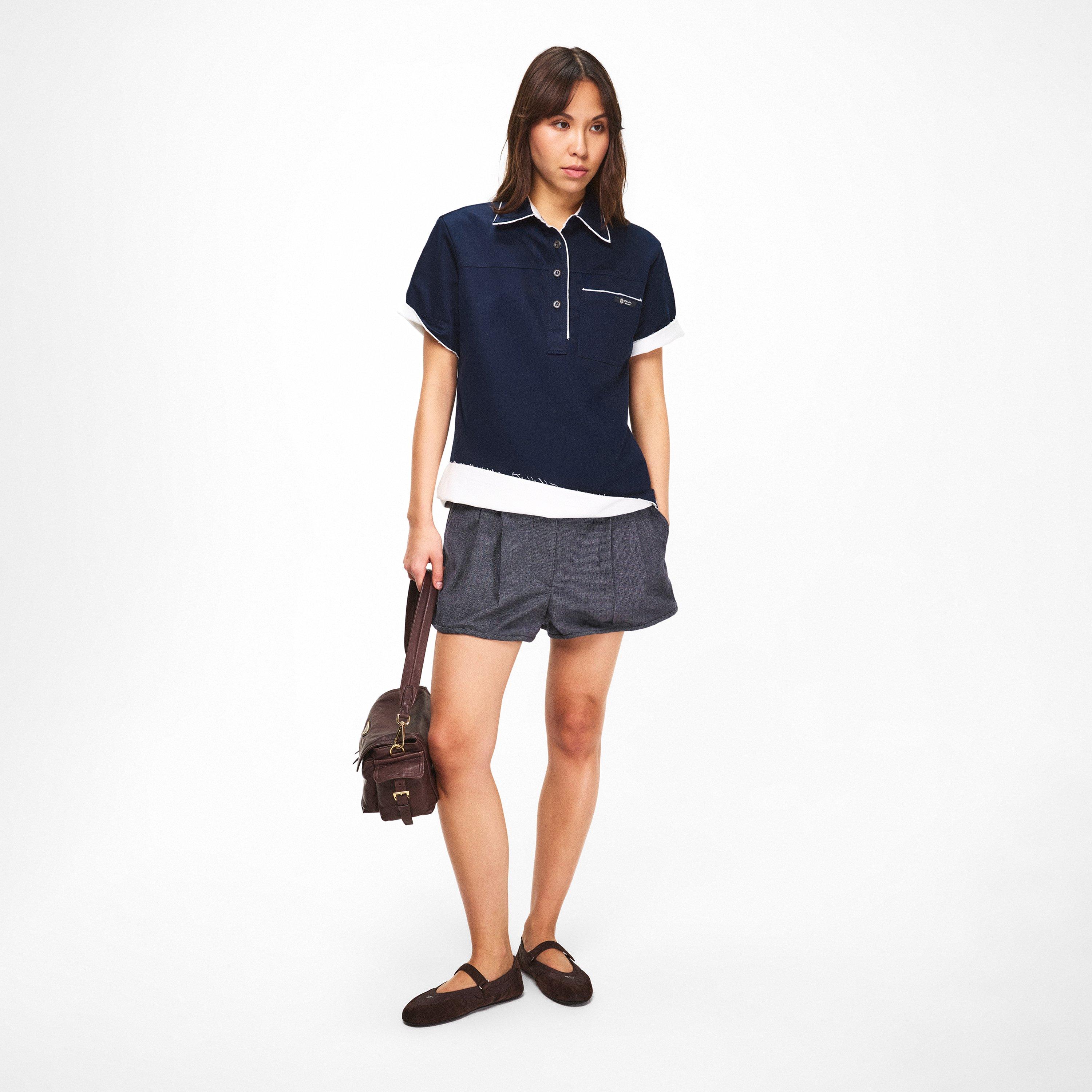 Prada Women's Short Sleeve Polo Shirt | Cruise Fashion