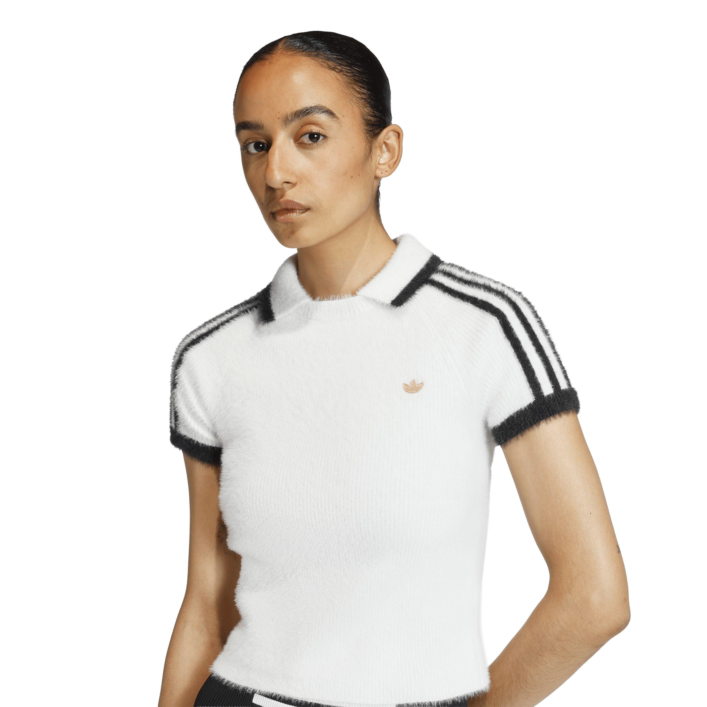 White - adidas Originals - Women's Short Sleeve Polo Shirt - 5