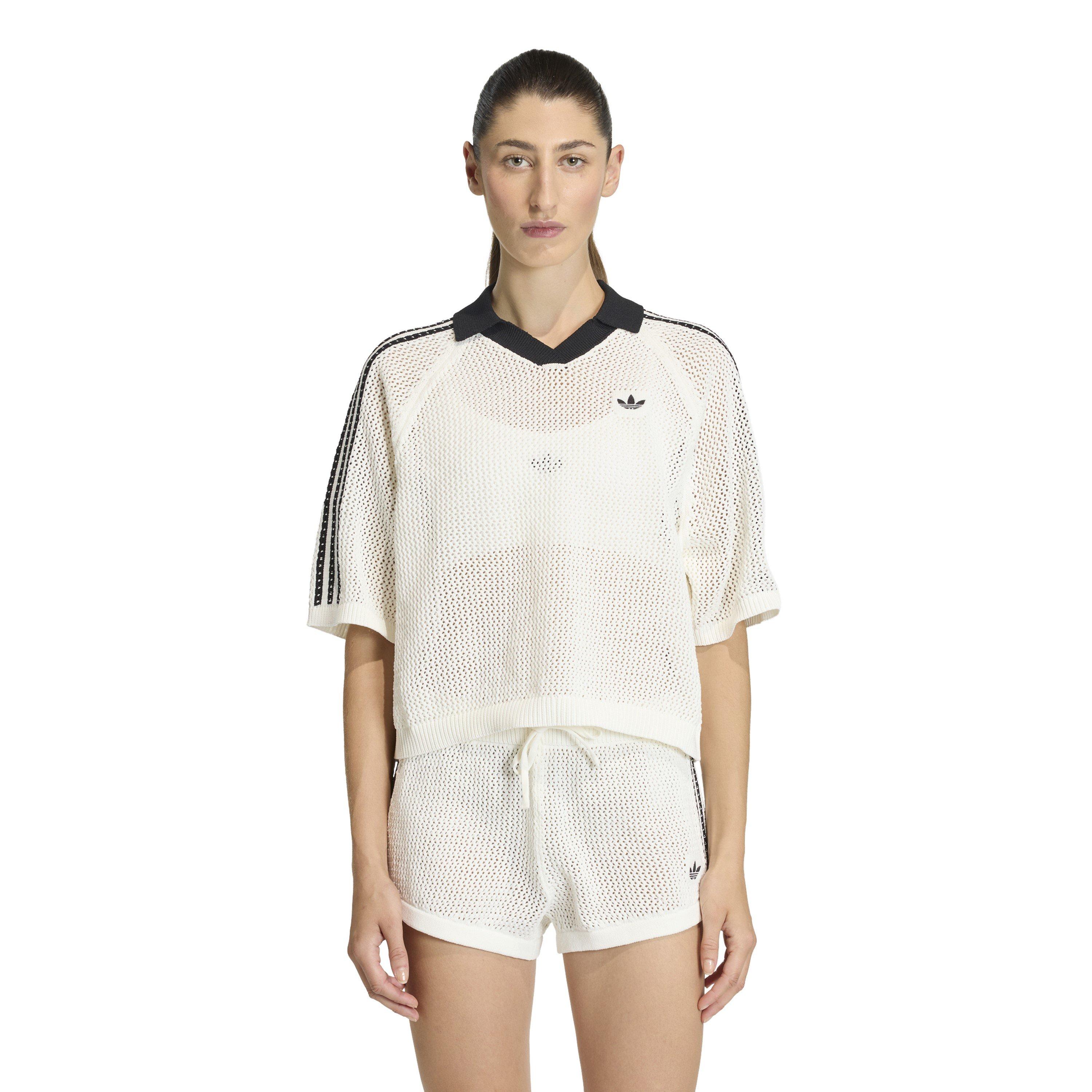 Off White - adidas Originals - Women's Short Sleeve Polo Shirt - 2
