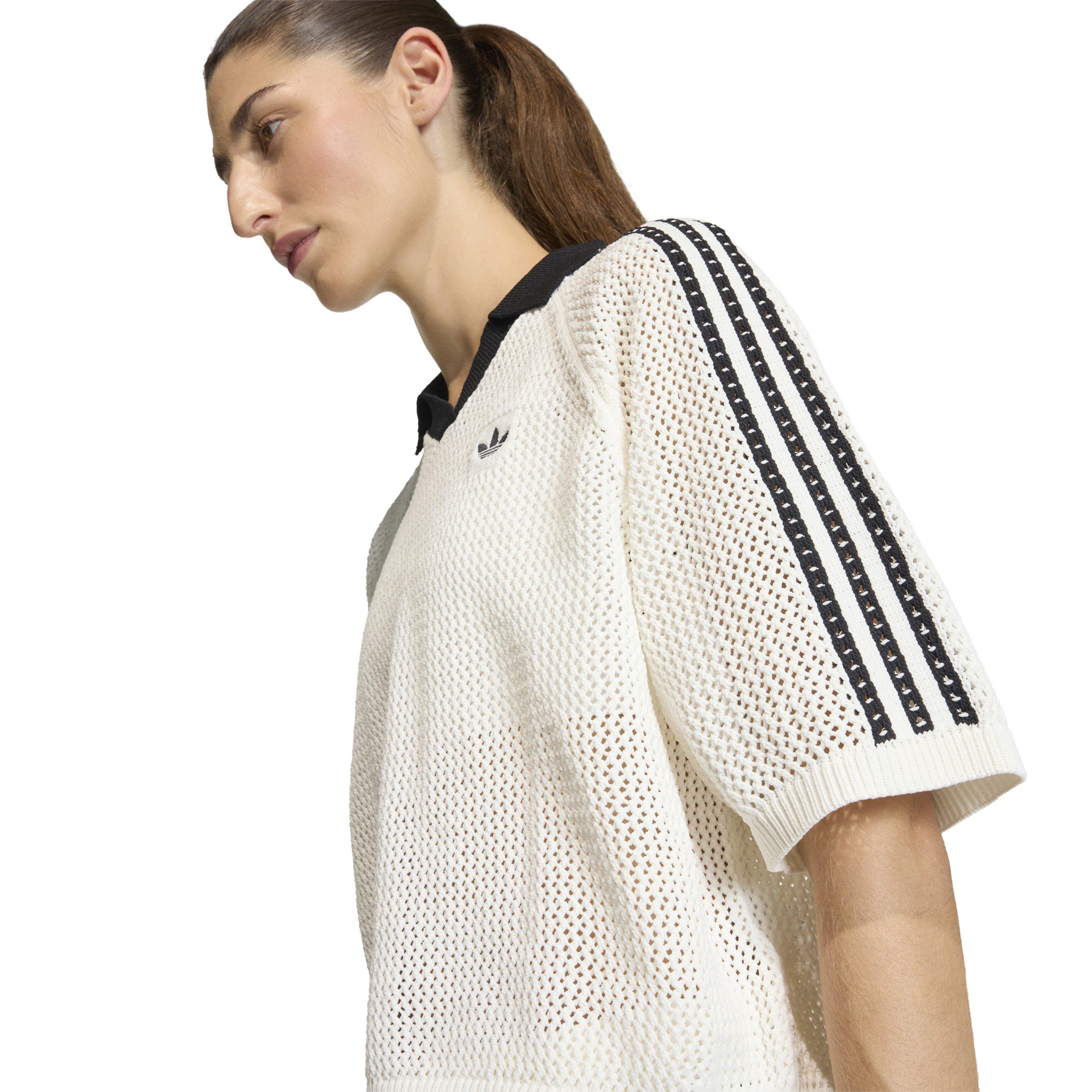 Off White - adidas Originals - Women's Short Sleeve Polo Shirt - 5
