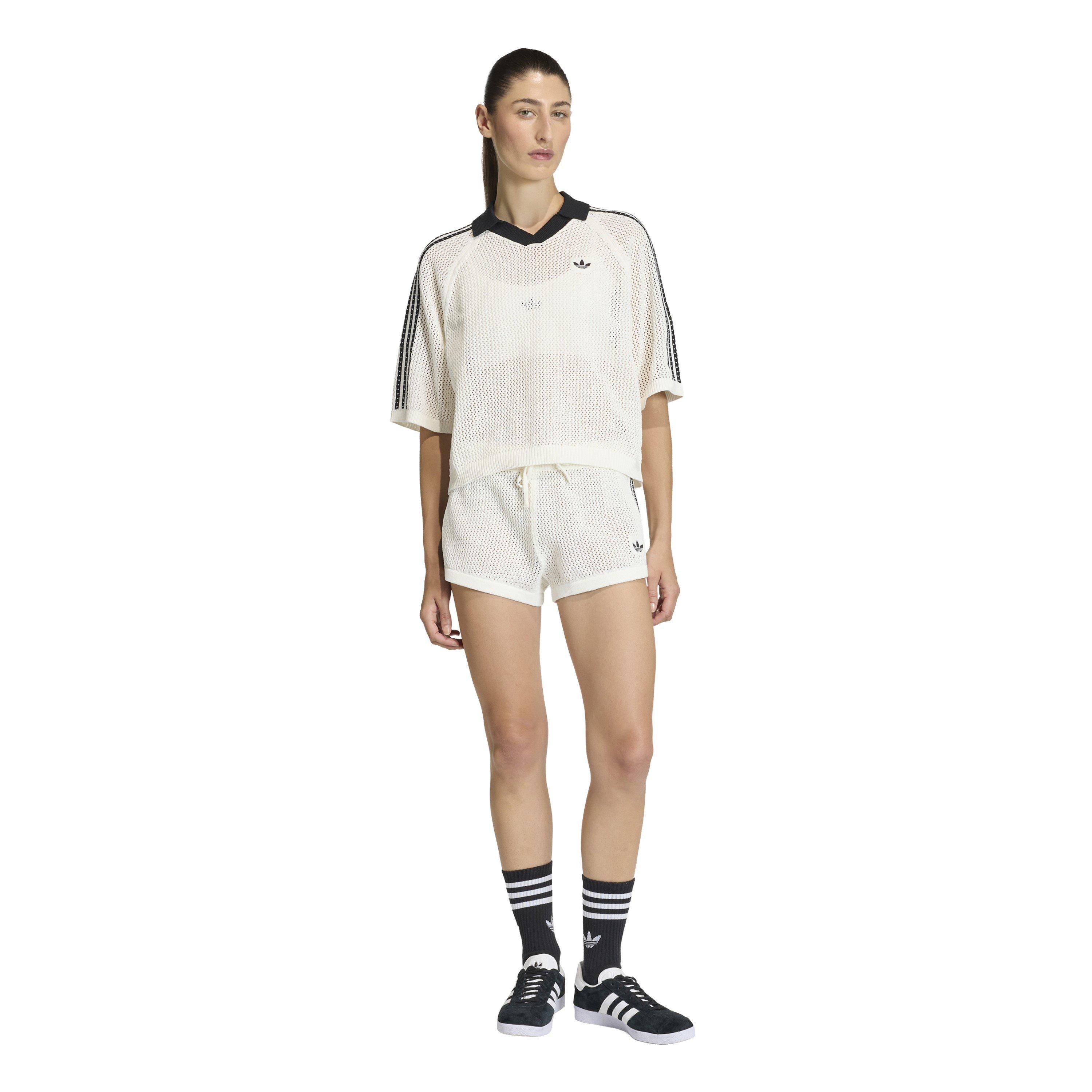 Off White - adidas Originals - Women's Short Sleeve Polo Shirt - 6