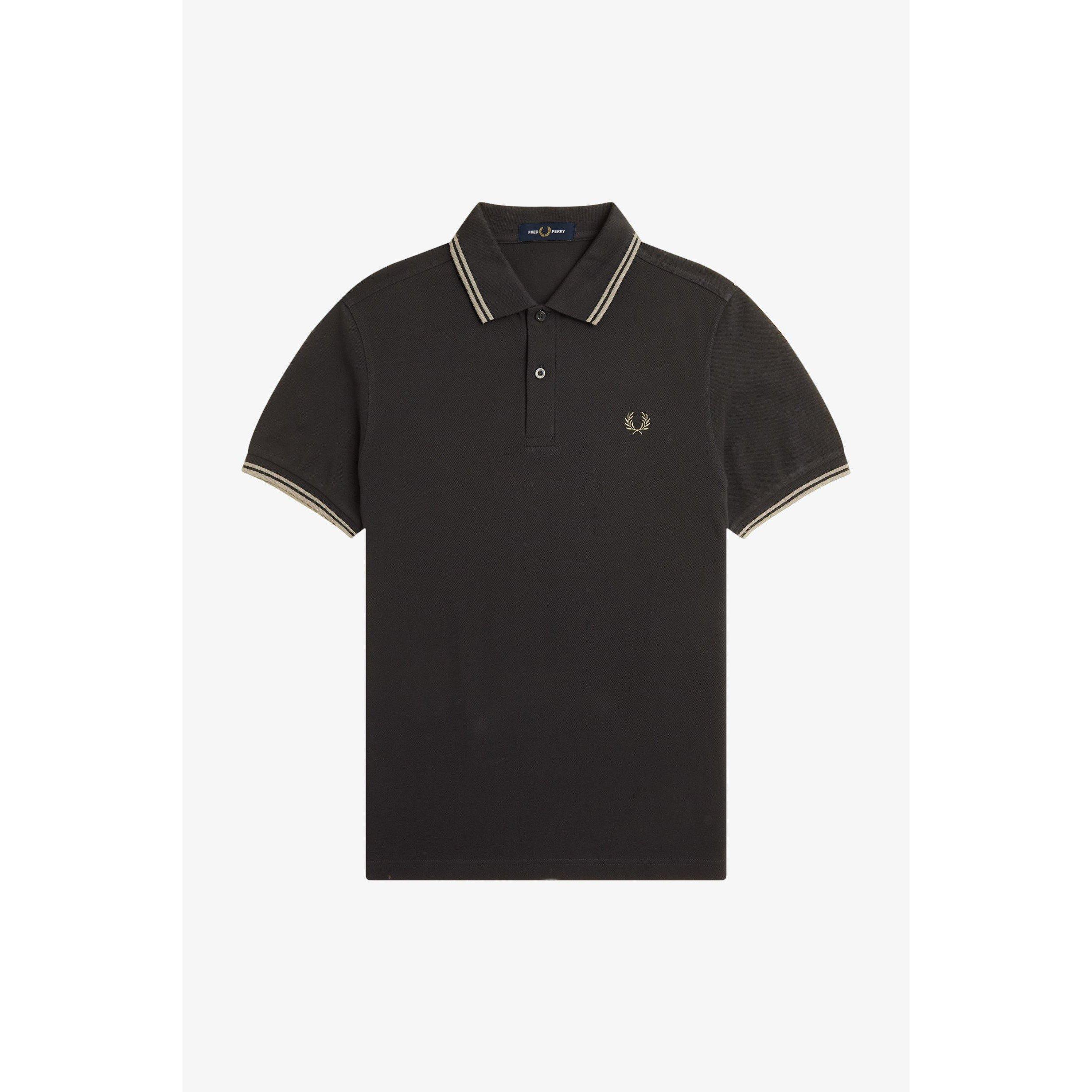 Fred Perry Men's Short Sleeve Twin Tipped Polo Shirt - Anchor Grey V56 - 2XL