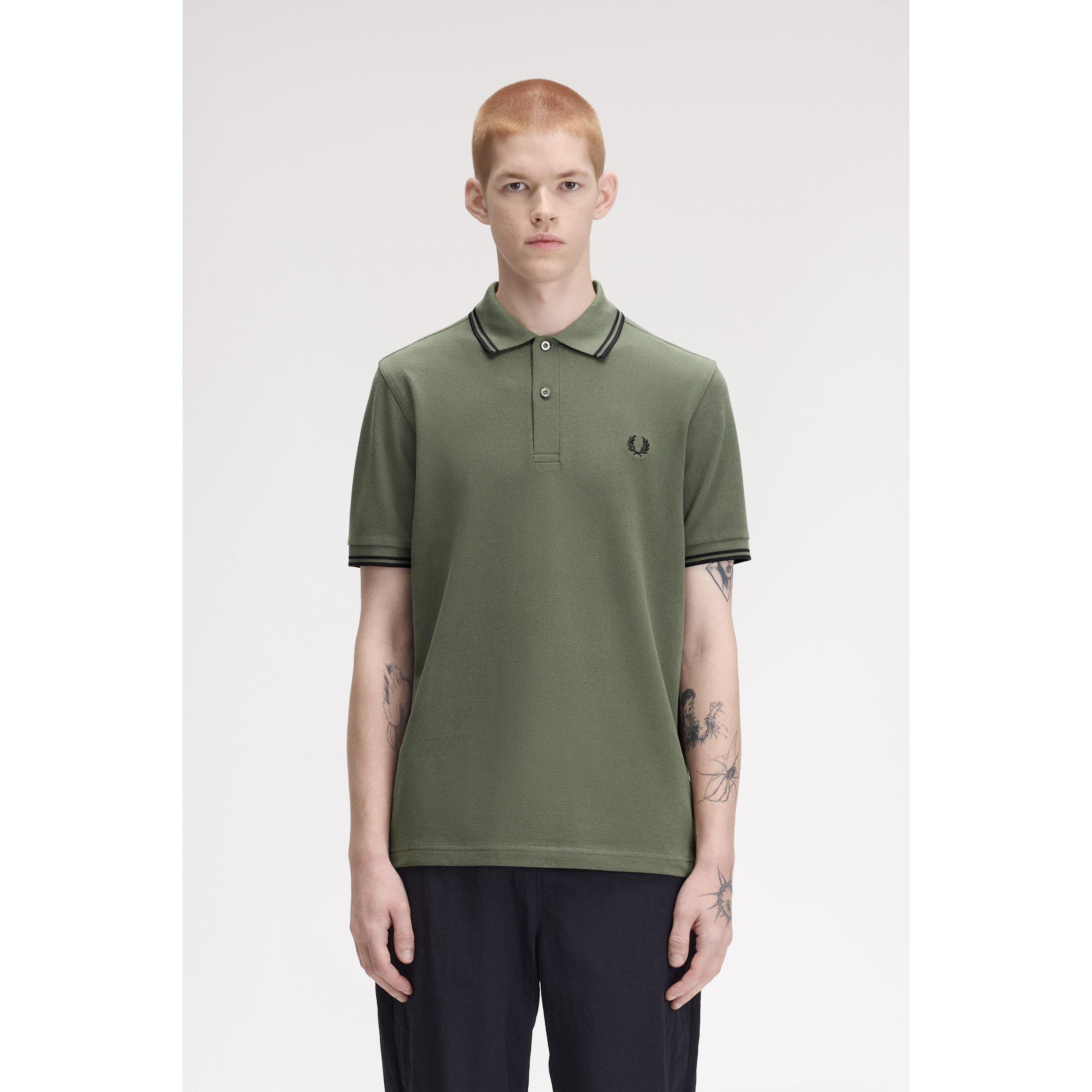 Wrth Grn Z50 - Fred Perry - Short Sleeve Twin Tipped Polo Shirt - 3