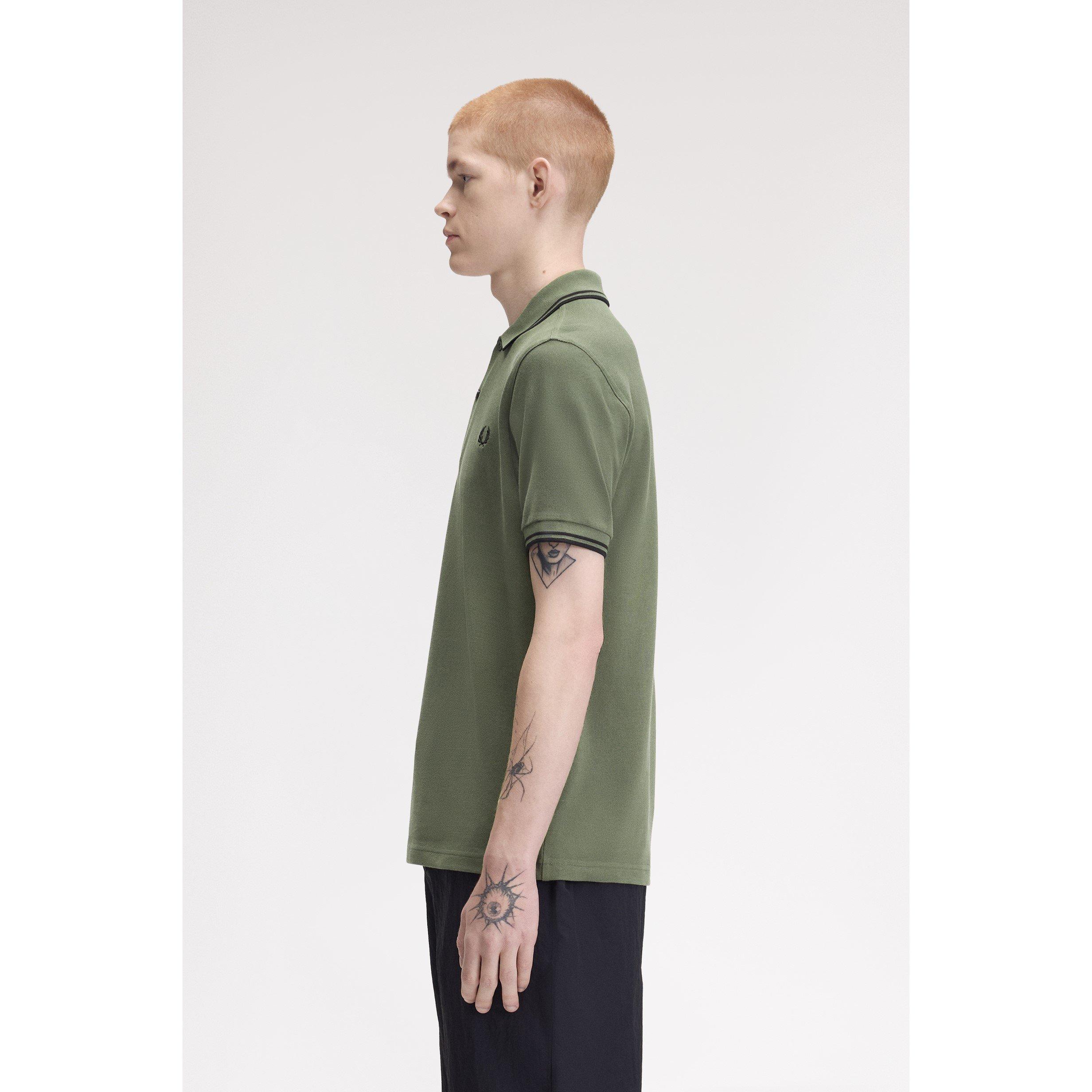 Wrth Grn Z50 - Fred Perry - Short Sleeve Twin Tipped Polo Shirt - 4