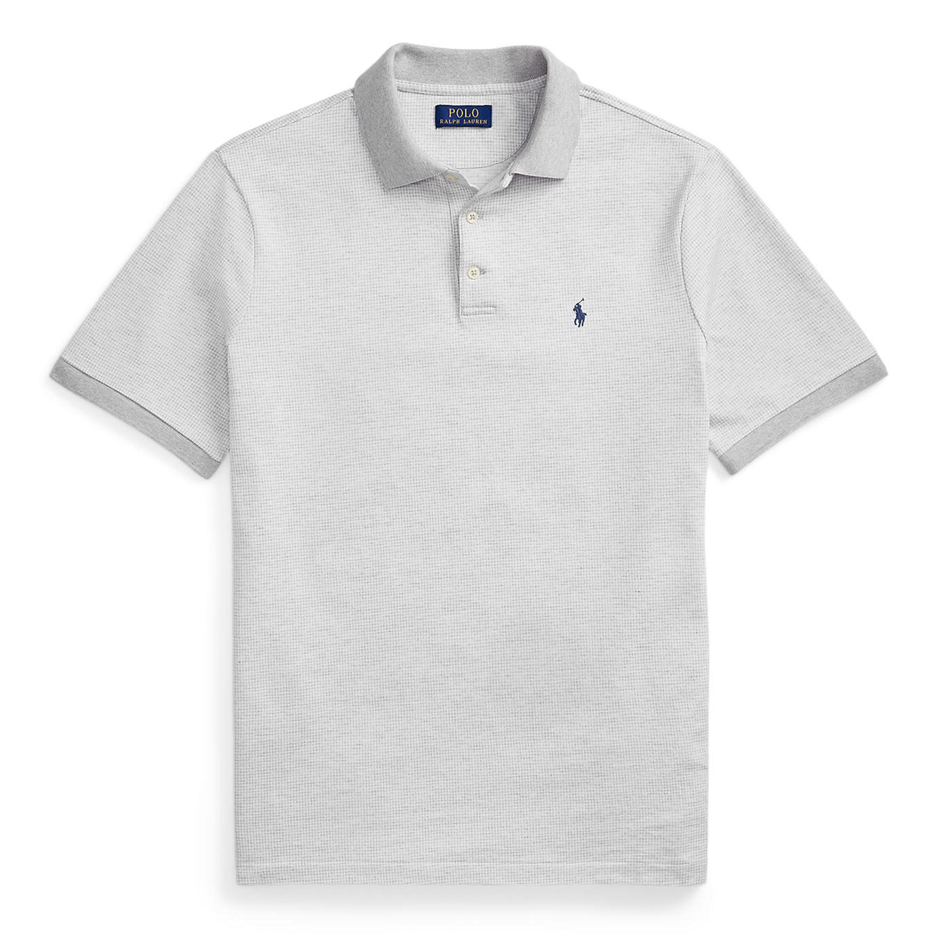 Polo Ralph Lauren Men's Houndstooth Short-Sleeve Polo Shirt - Spring Hthr/Wht - M