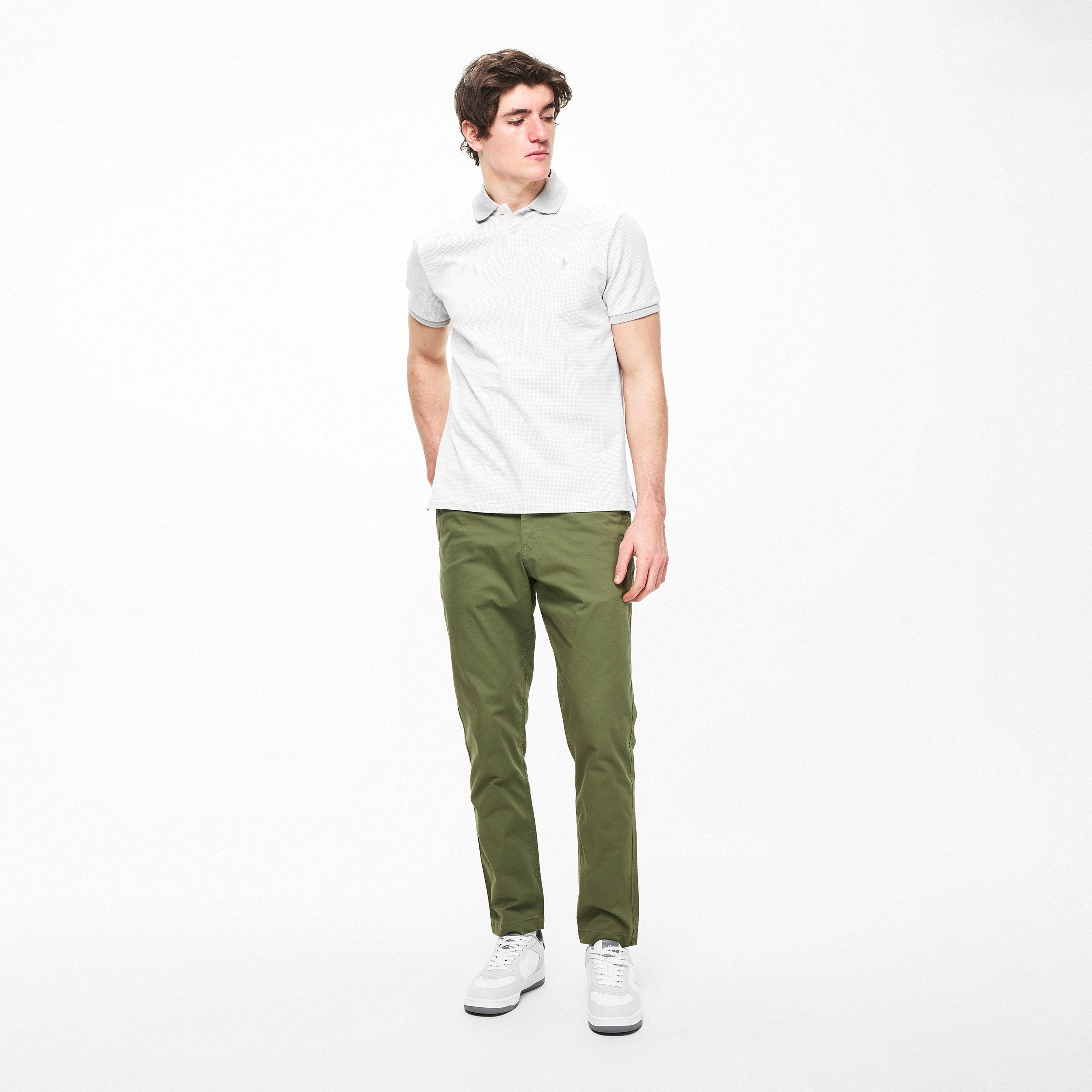 Spring Hthr/Wht - Polo Ralph Lauren - Men's Houndstooth Short-Sleeve Polo Shirt - 5