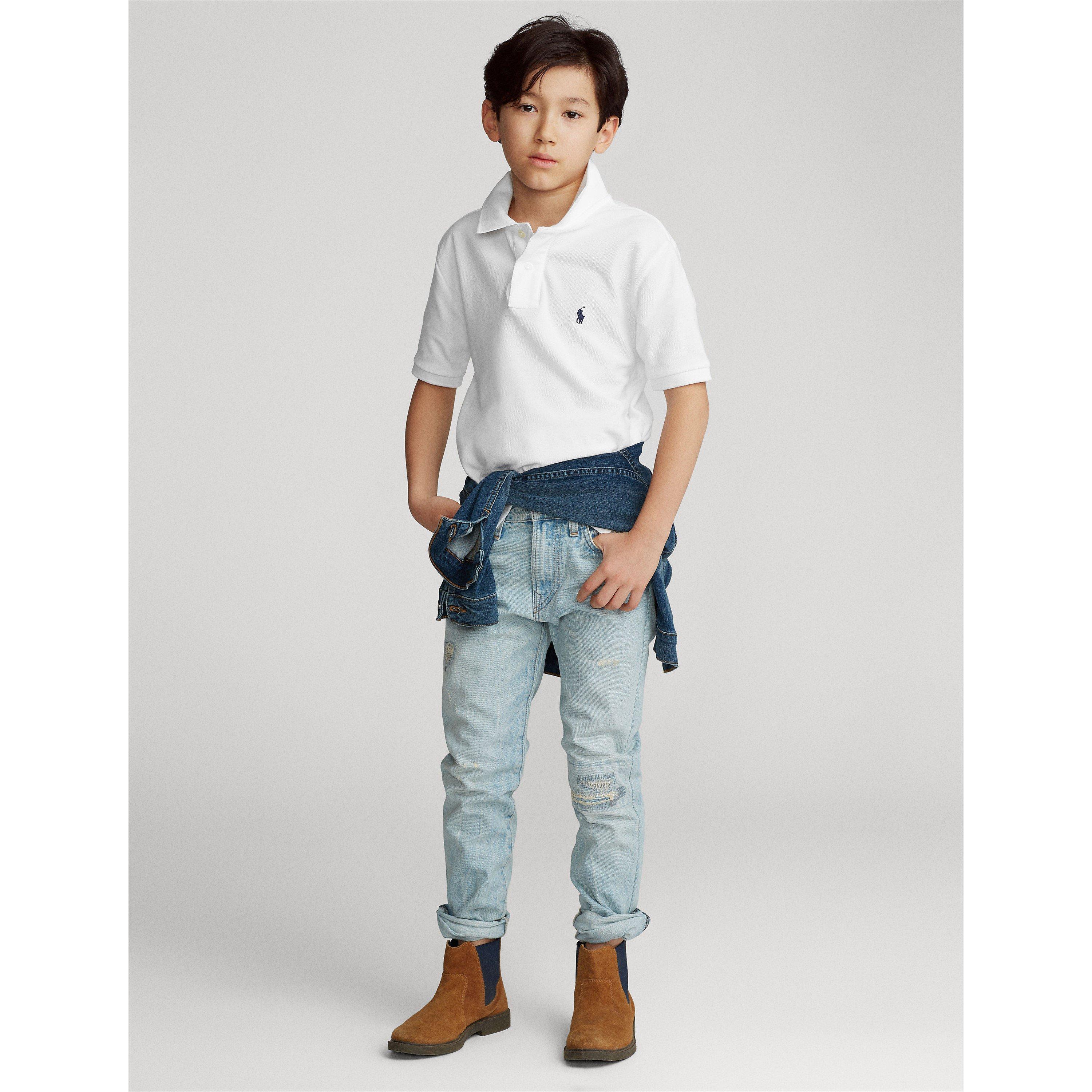White - Polo Ralph Lauren - Kids' Cotton Short Sleeve Shirt - 6