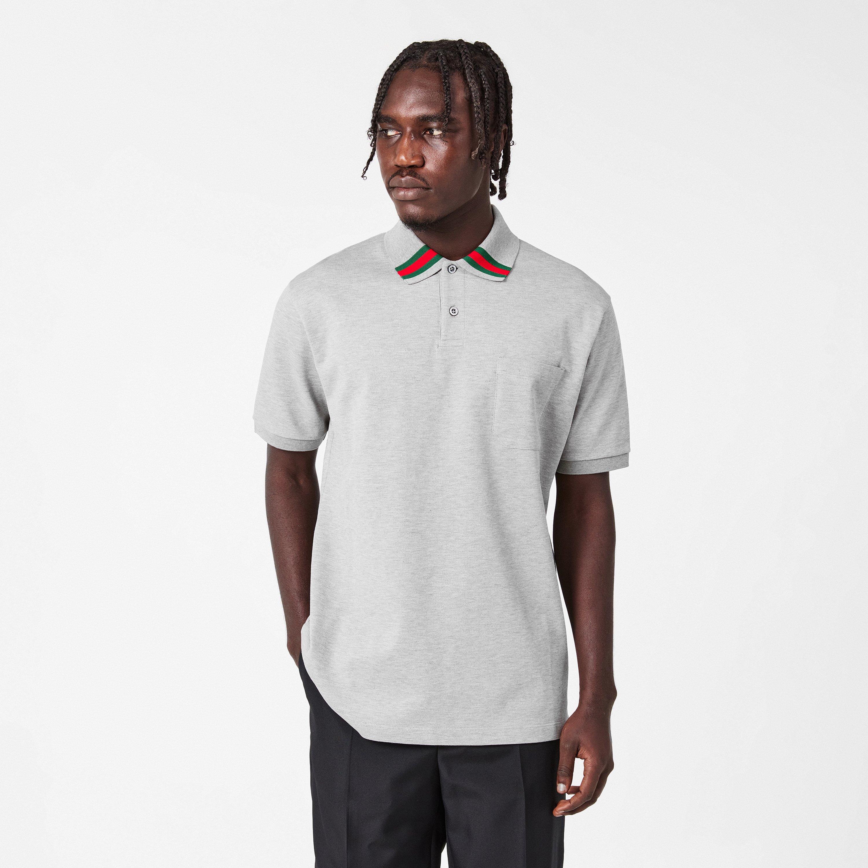 Grey - Gucci - Men's Short-Sleeve Polo Shirt - 3