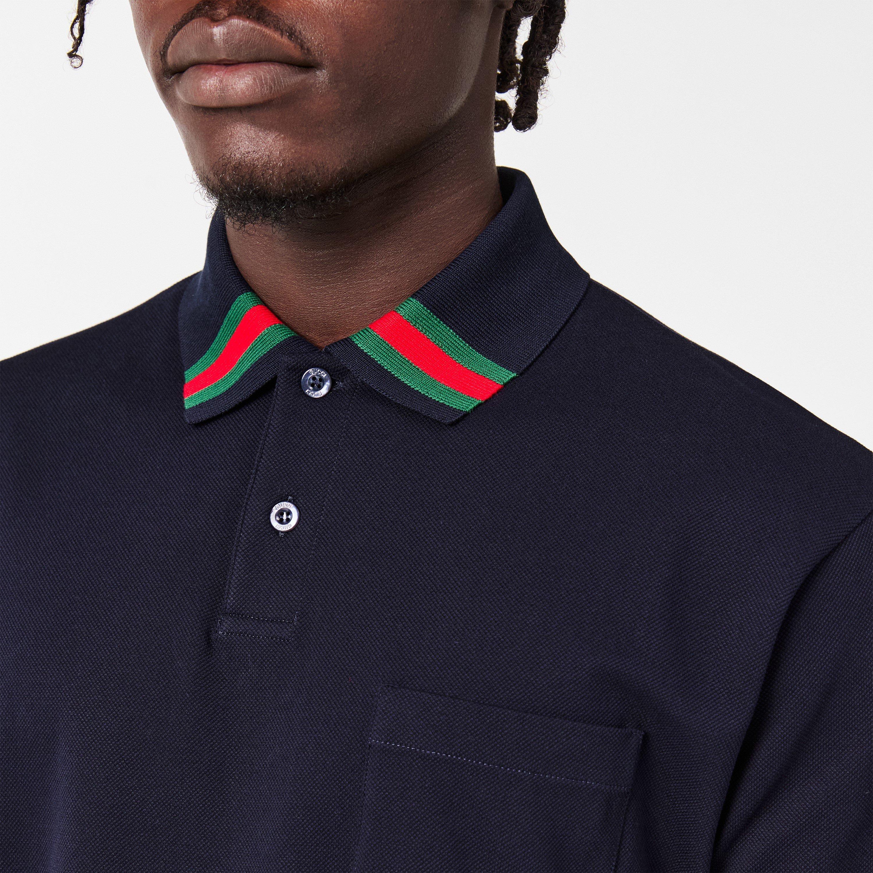Navy - Gucci - Men's Short Sleeve Polo Shirt - 5