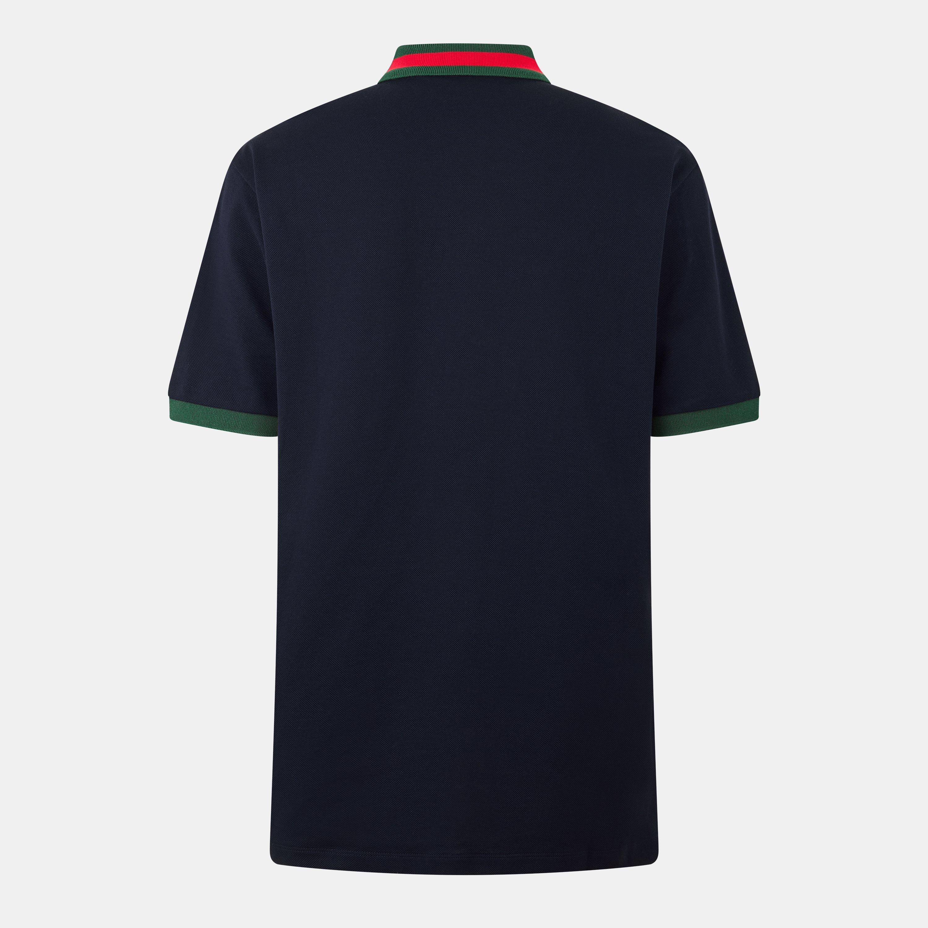 Navy - Gucci - Men's Short-Sleeve Polo Shirt - 2