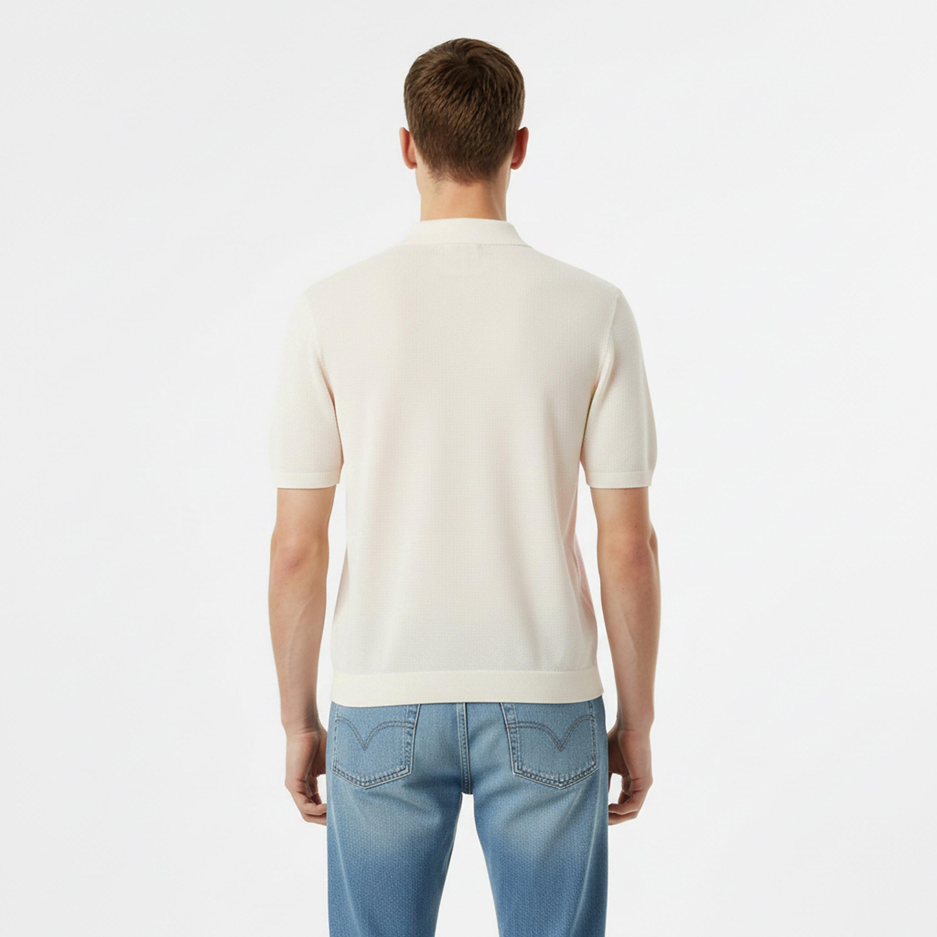 Bež - Jack Wills - JW Open Knit Polo Sn62 - 4