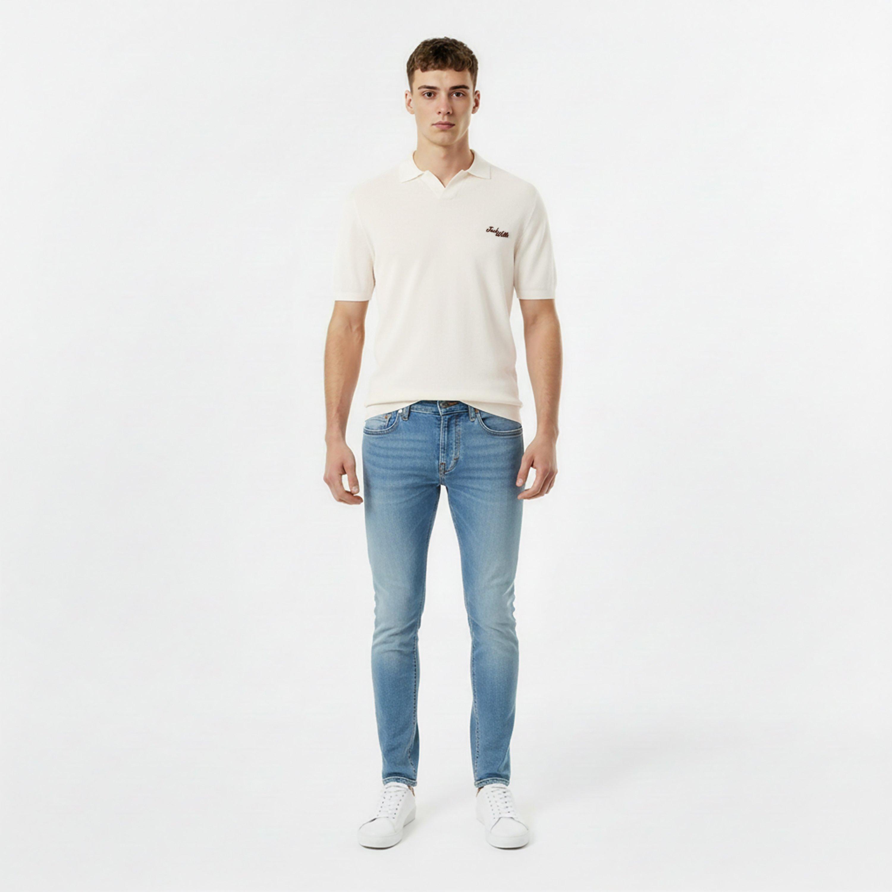 Bež - Jack Wills - JW Open Knit Polo Sn62 - 5