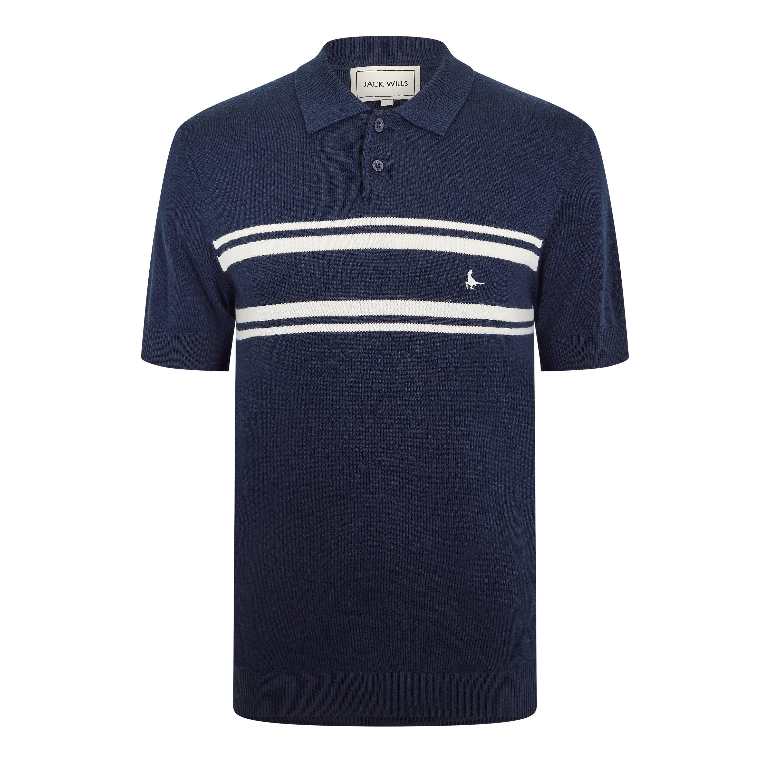 Navy - Jack Wills - Men's Short Sleeve Polo Shirt - 1