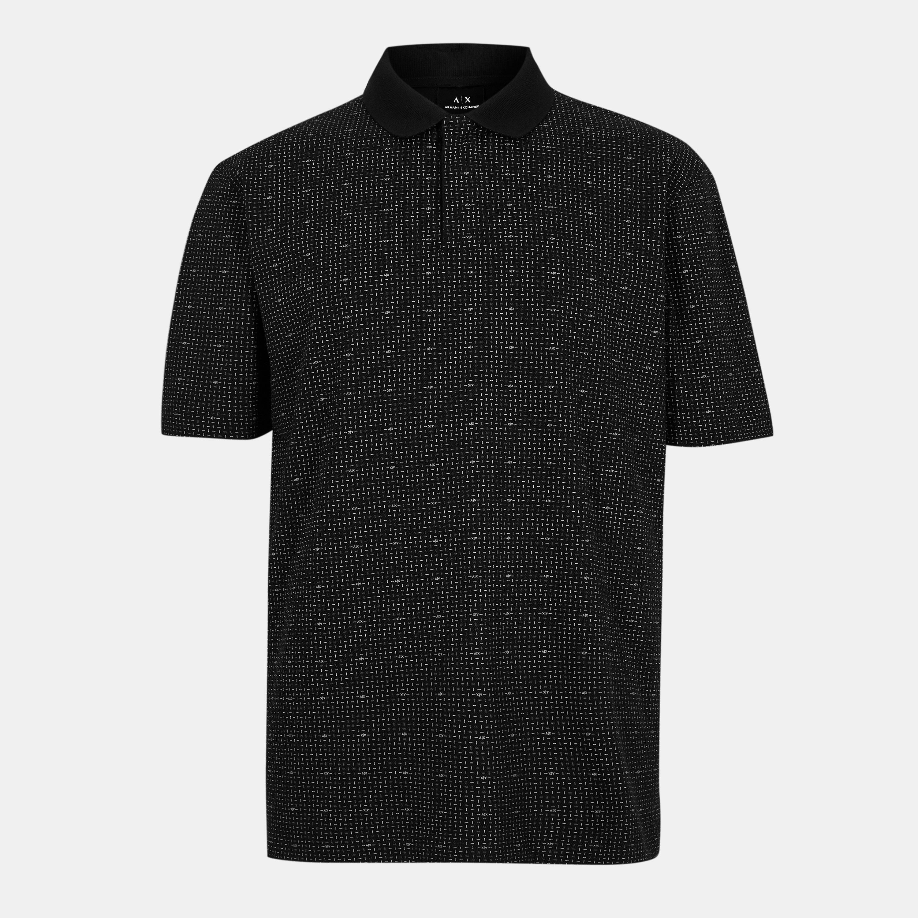 Black - Armani Exchange - Men's Short Sleeve Polo Shirt - 1