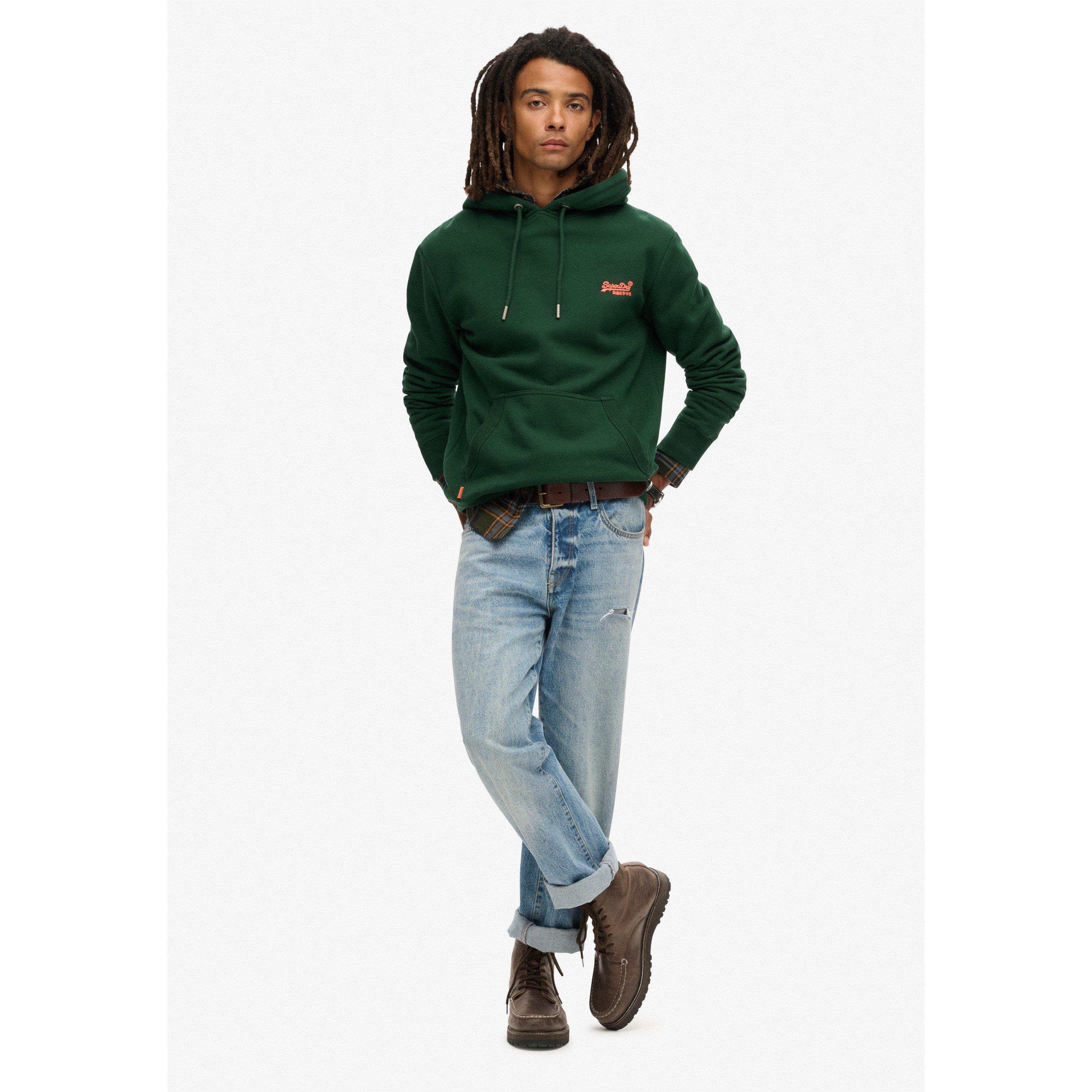 Enamel Green - Superdry - Men's Essentials Logo Hoodie - 2
