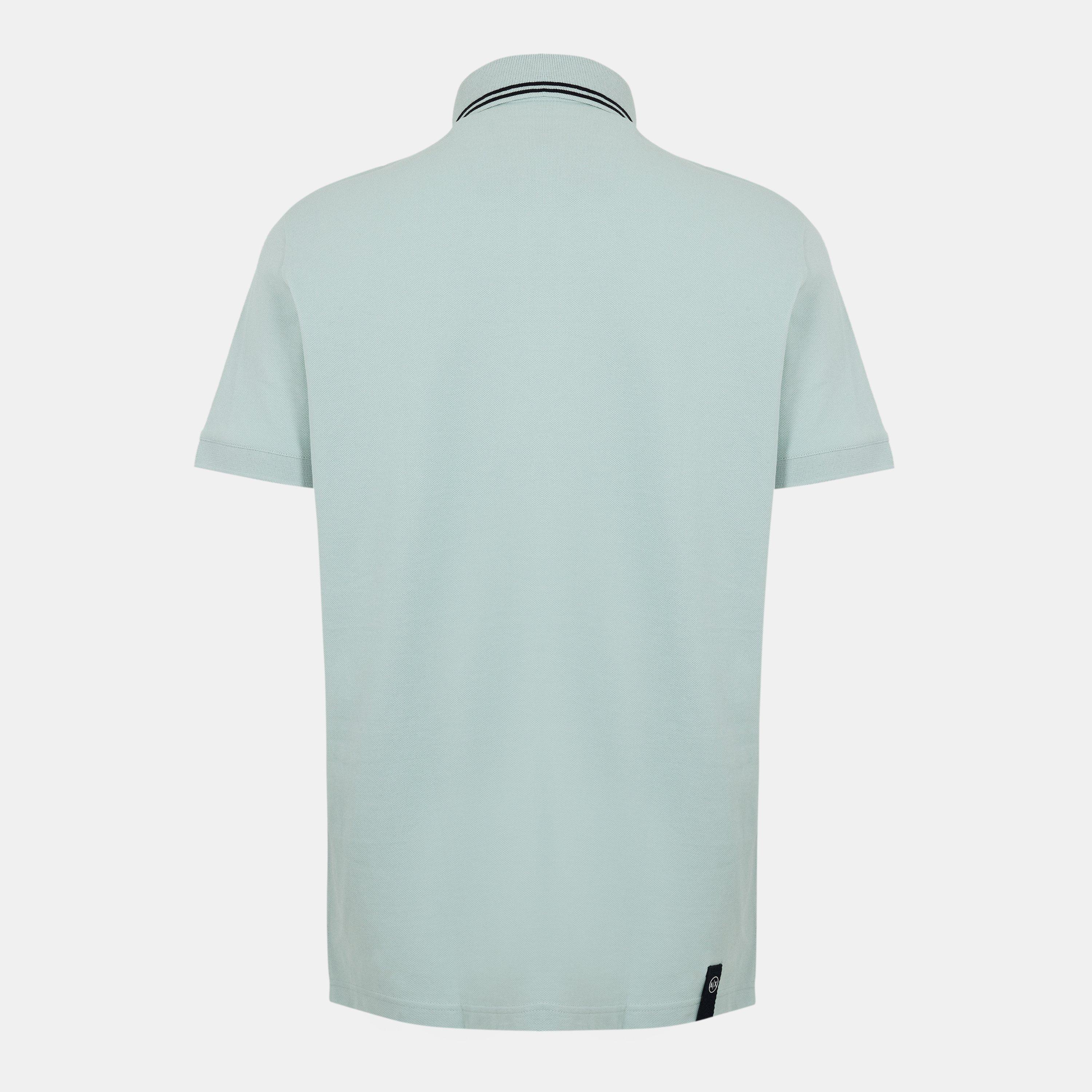 Aqua Grey - Armani Exchange - Men's Short Sleeve Polo Shirt - 2