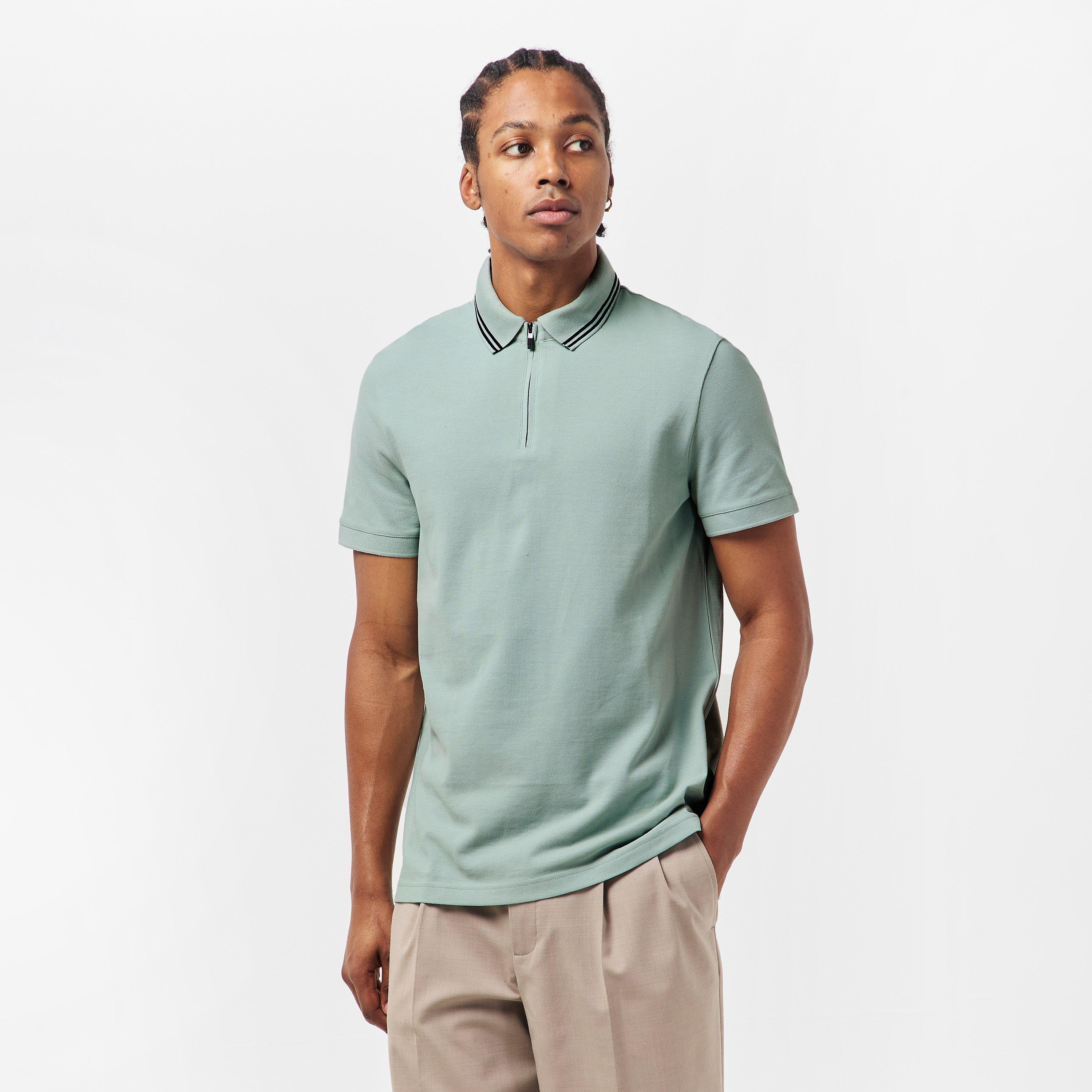 Aqua Grey - Armani Exchange - Men's Short Sleeve Polo Shirt - 3