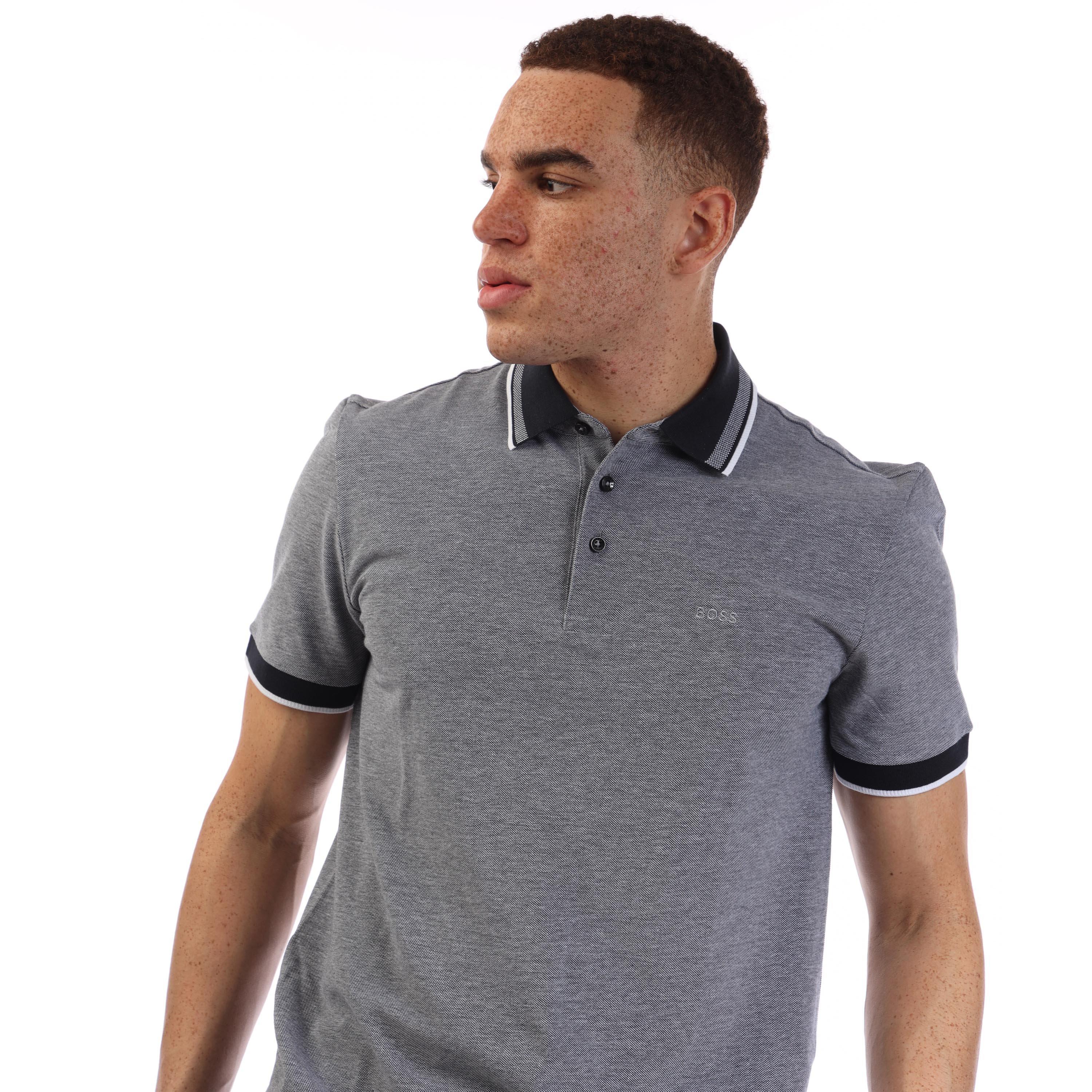 Dark Blue - Boss - Men's H Prout Short Sleeve Polo Shirt - 2