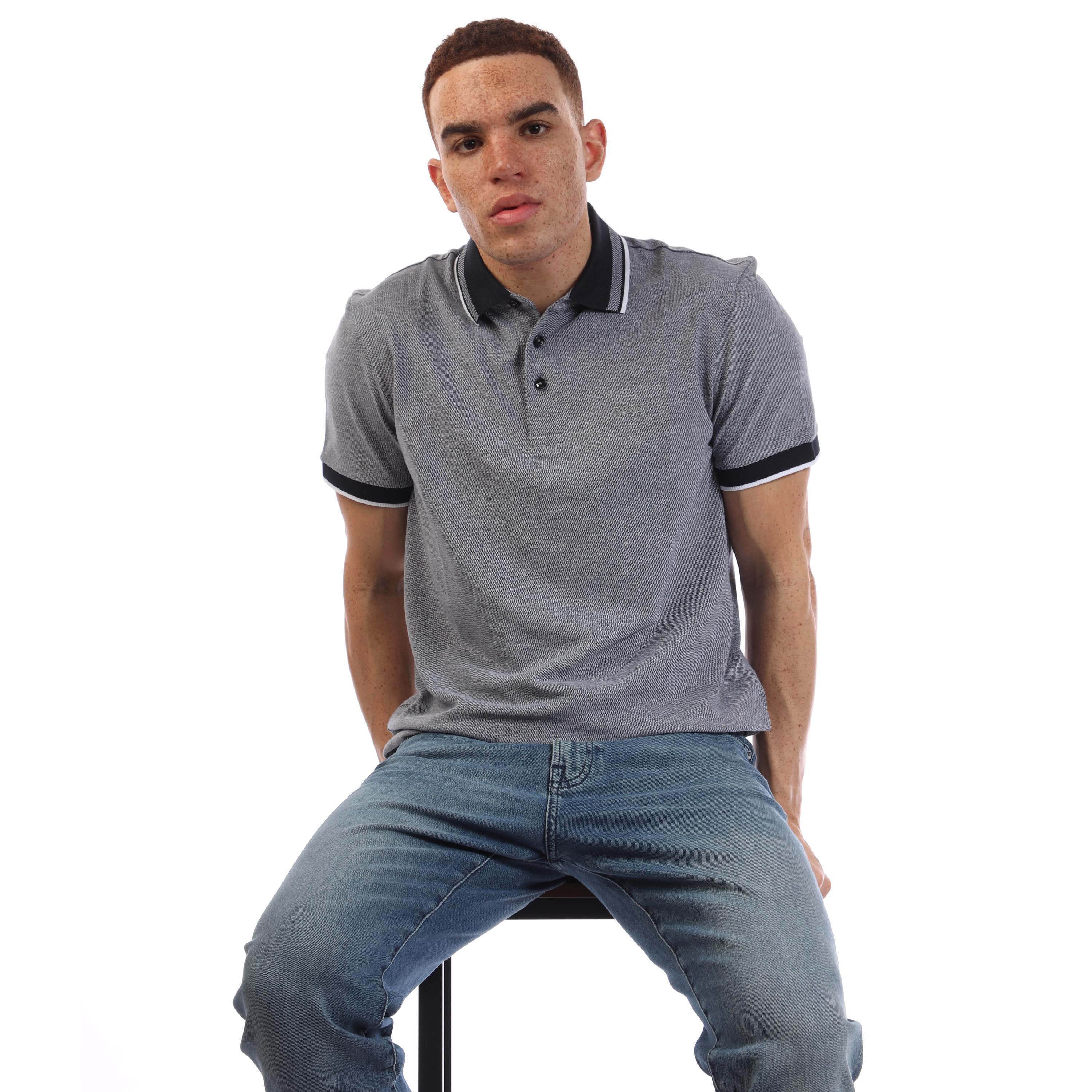 Dark Blue - Boss - Men's H Prout Short Sleeve Polo Shirt - 4