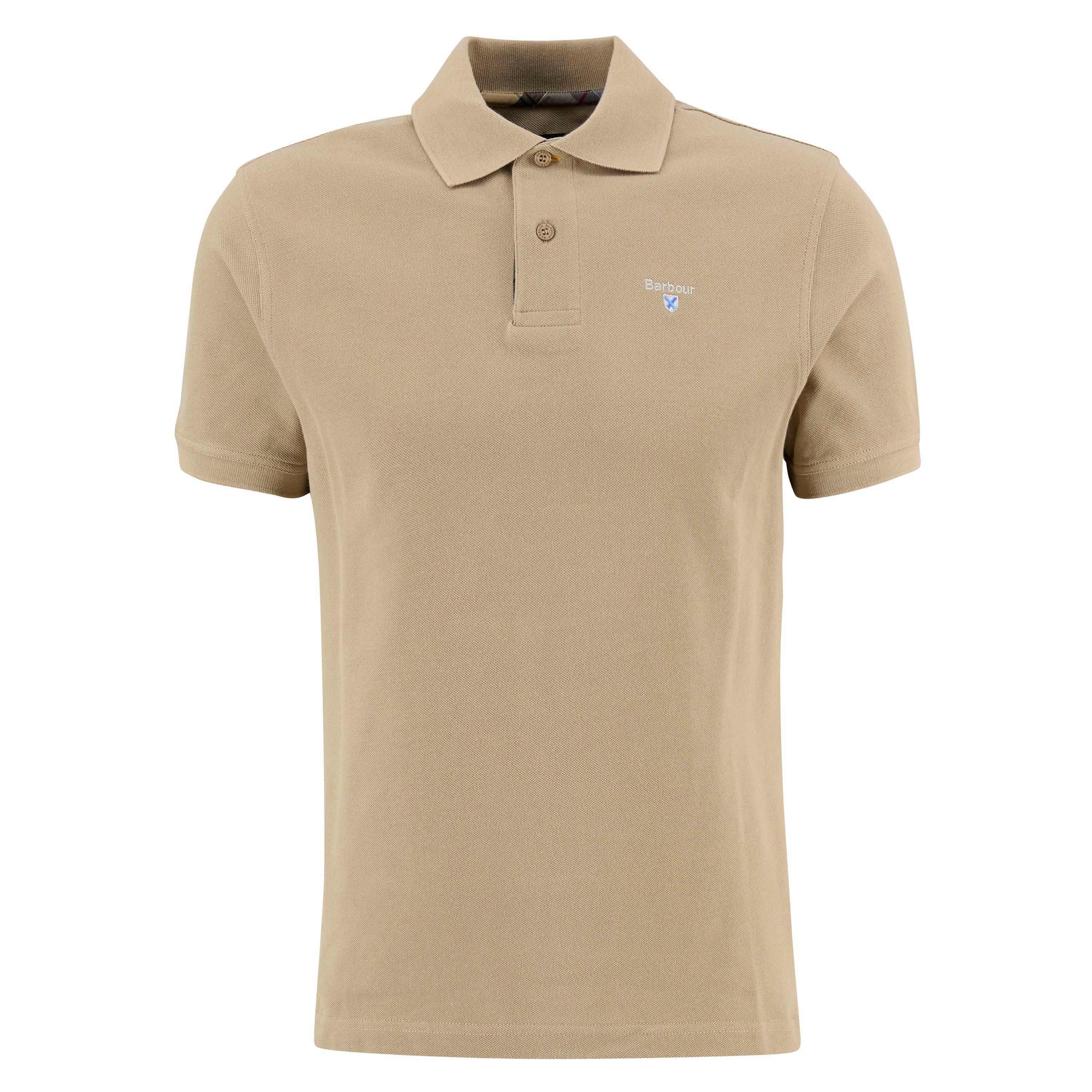 Barbour Men's Tartan Pique Polo Shirt - Washed Stn St39 - M