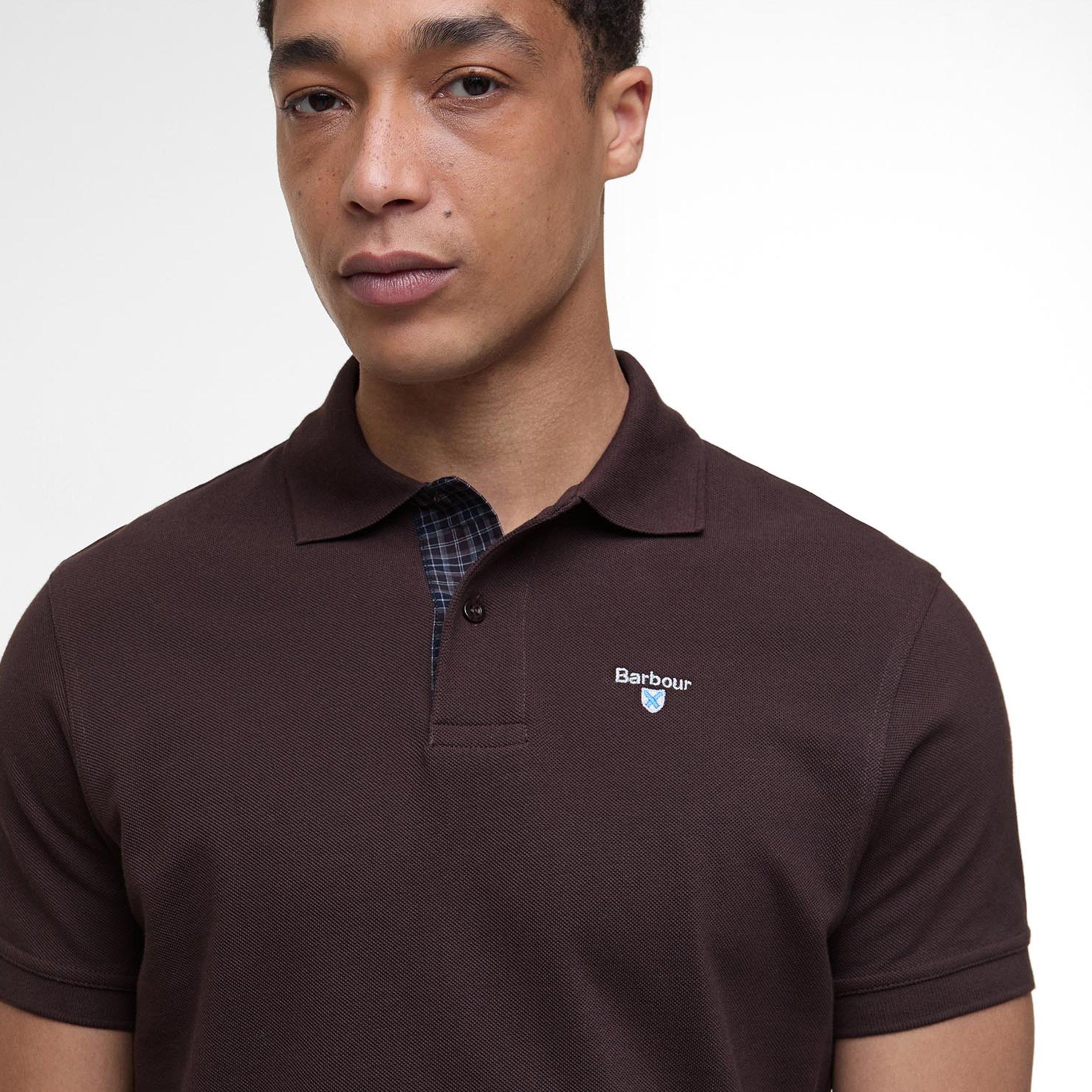 Dark Oak - Barbour - Mens Tartan Pique Polo Shirt - 4